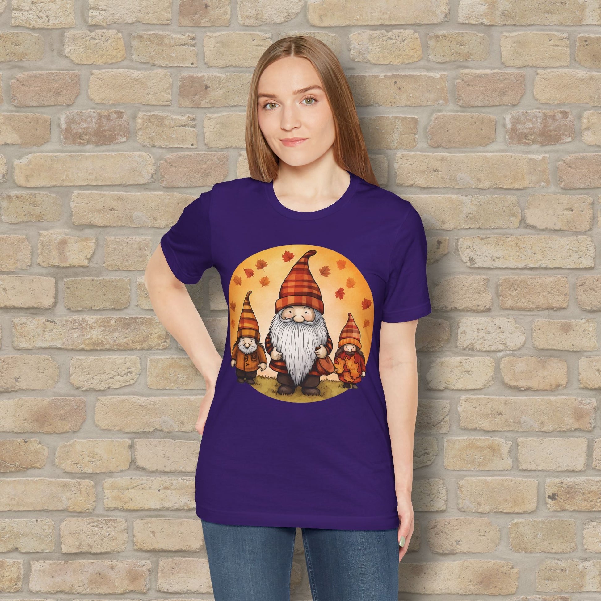 Graphic Only Fall Gnomes Tee - Vibrant Styles