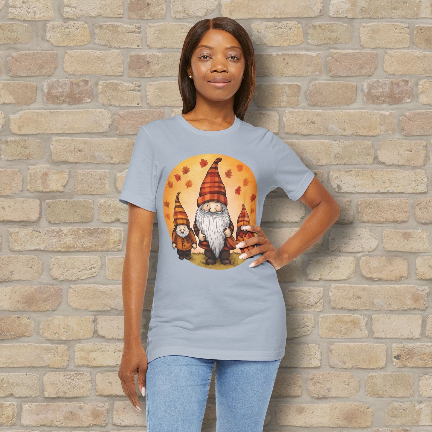 Graphic Only Fall Gnomes Tee - Vibrant Styles