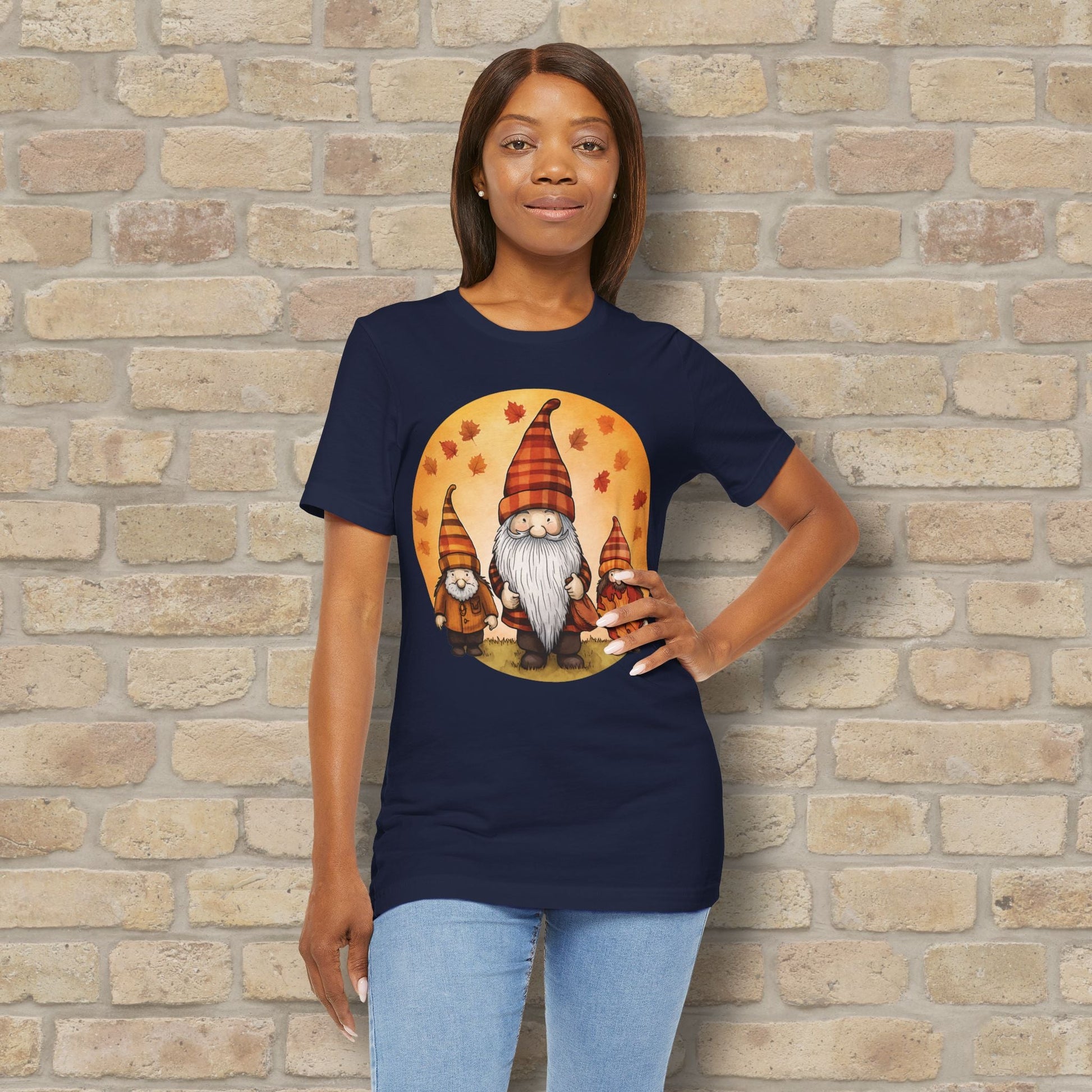 Graphic Only Fall Gnomes Tee - Vibrant Styles