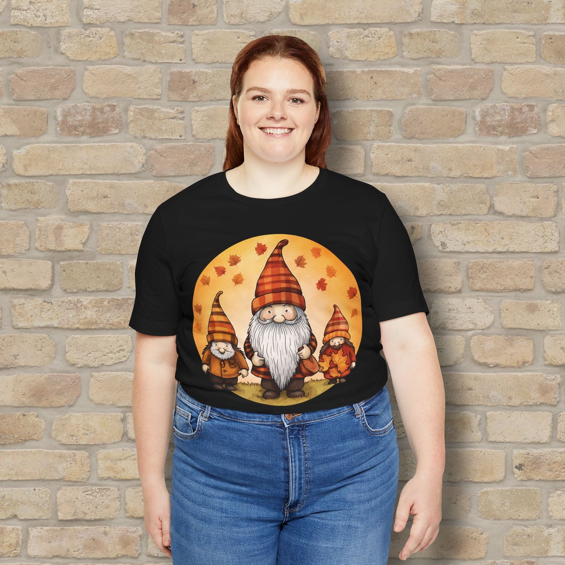 Graphic Only Fall Gnomes Tee - Vibrant Styles