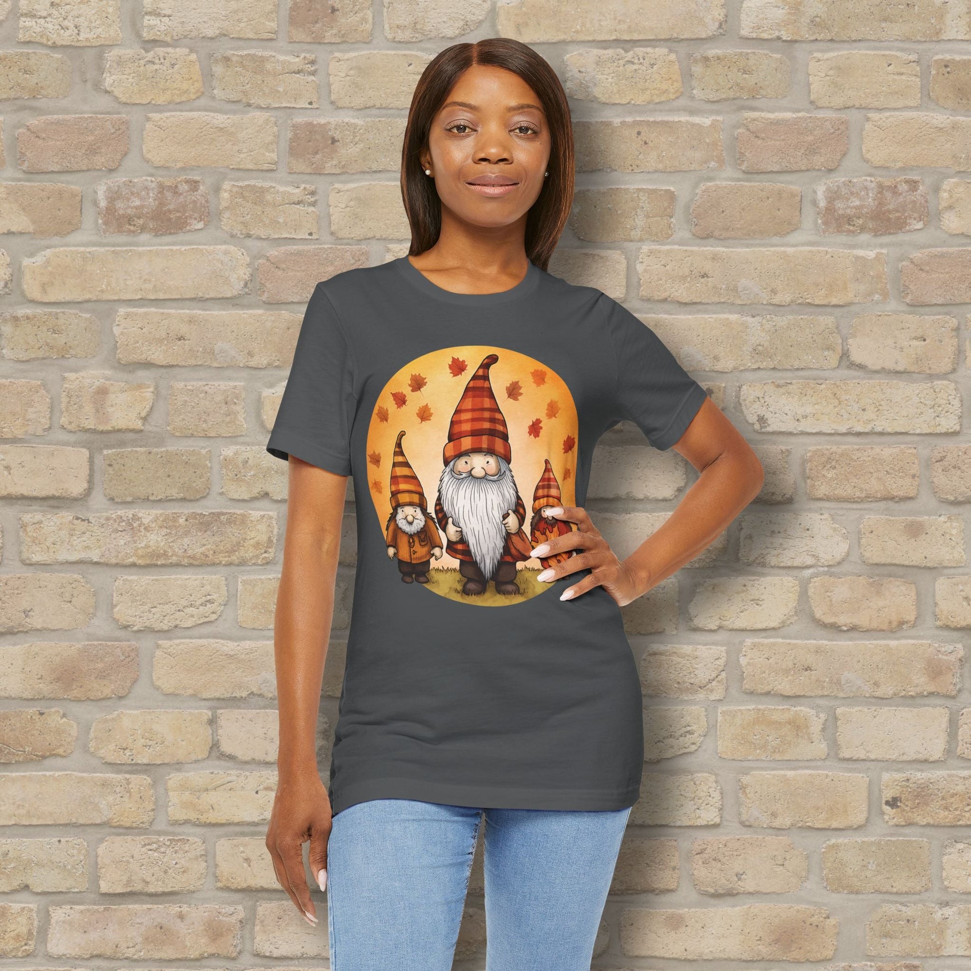 Graphic Only Fall Gnomes Tee - Vibrant Styles