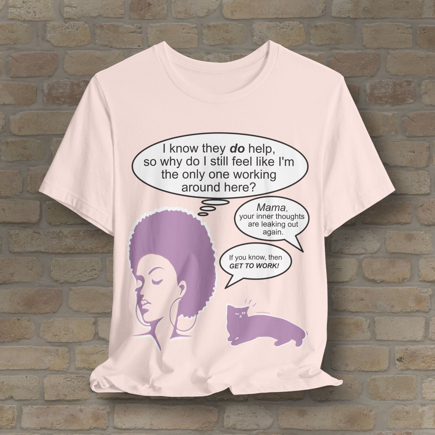 Graphic & Text Feel Like I'm The Only One Working Tee - Vibrant Styles