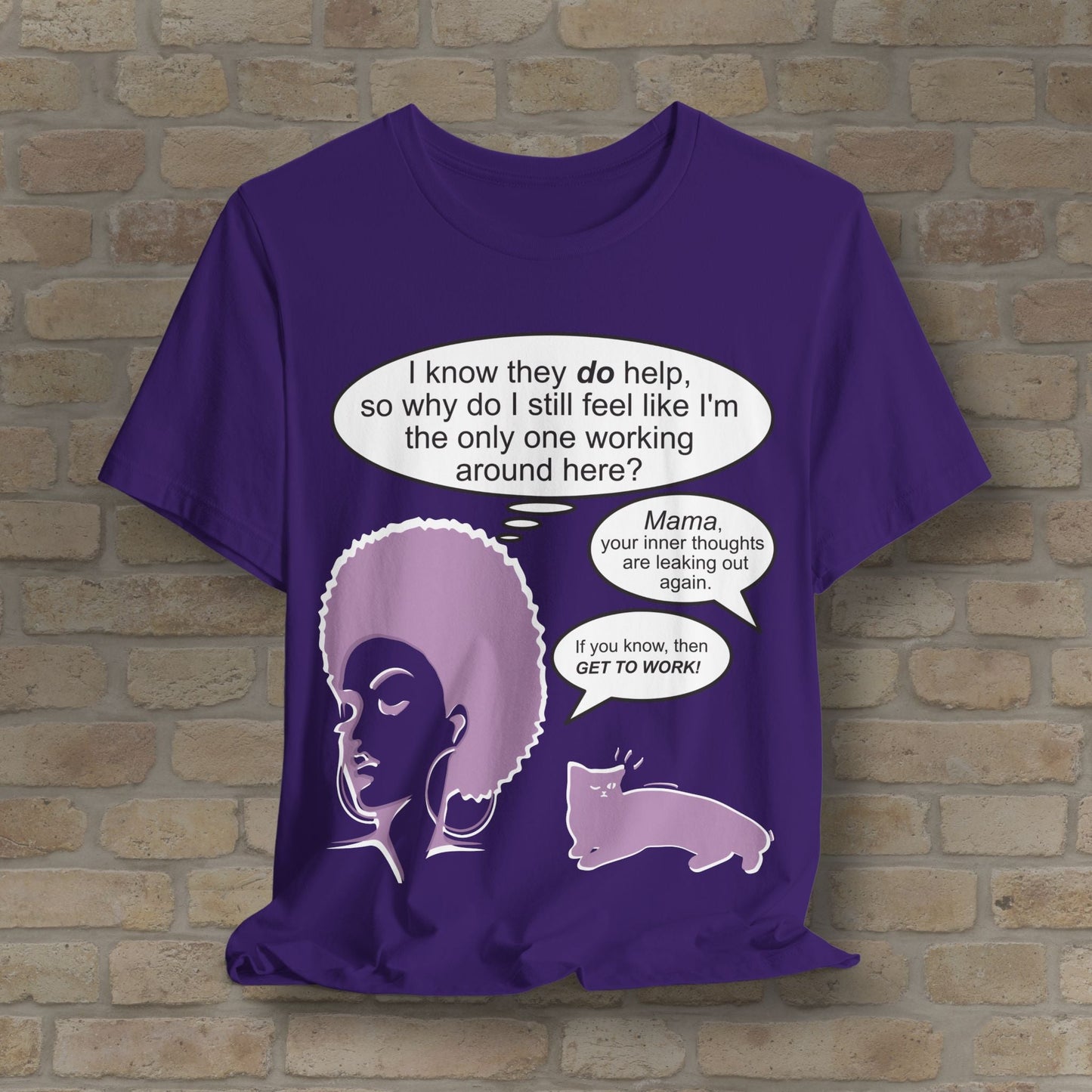 Graphic & Text Feel Like I'm The Only One Working Tee - Vibrant Styles