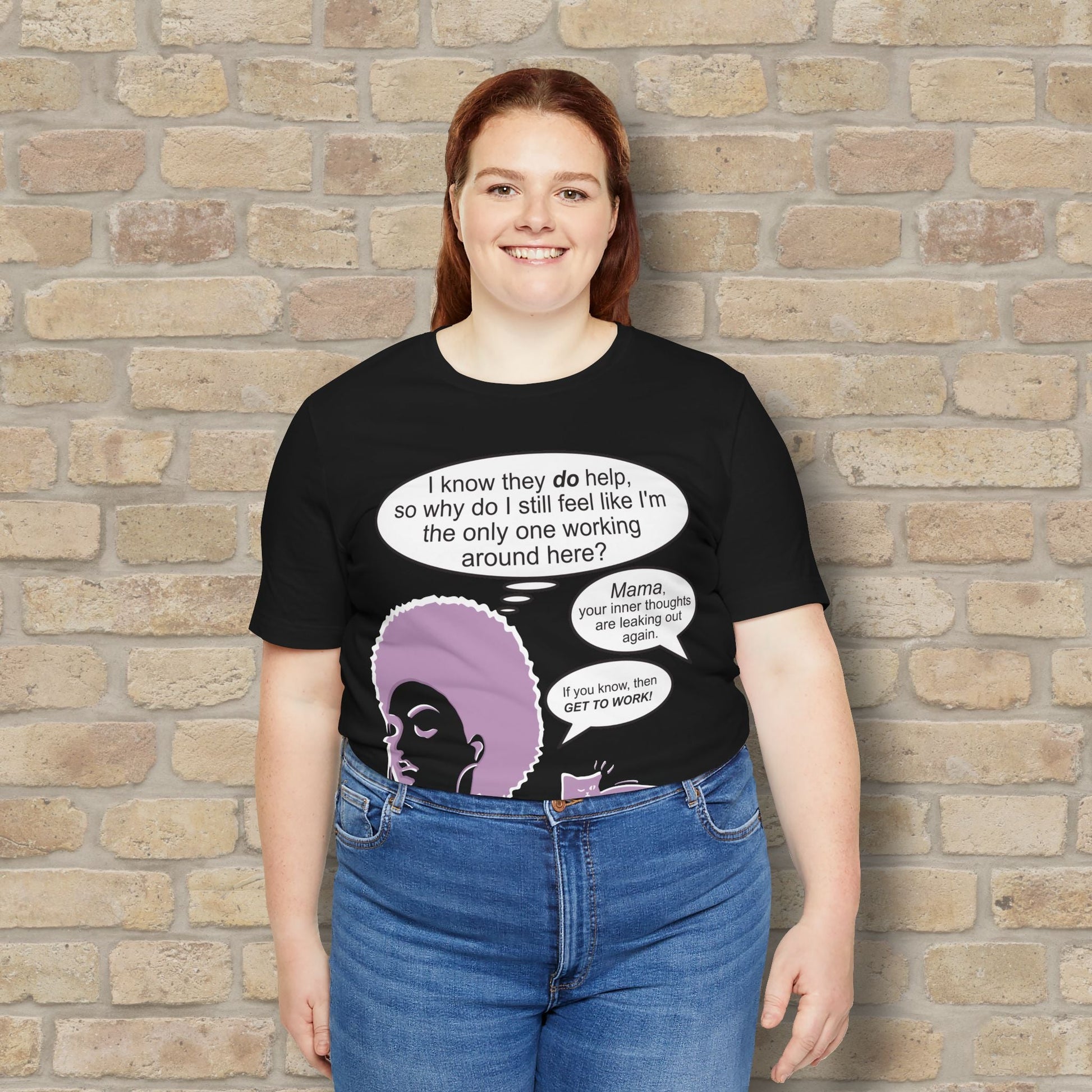 Graphic & Text Feel Like I'm The Only One Working Tee - Vibrant Styles