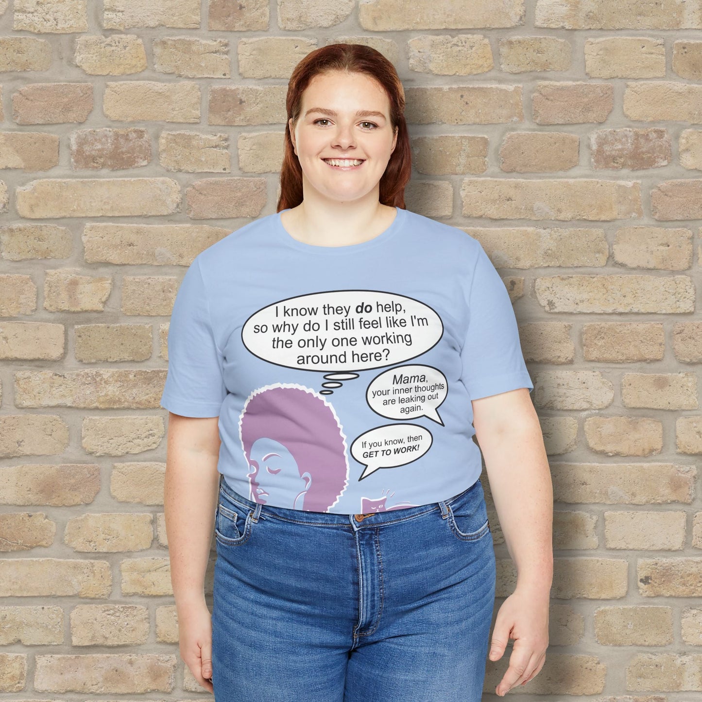 Graphic & Text Feel Like I'm The Only One Working Tee - Vibrant Styles