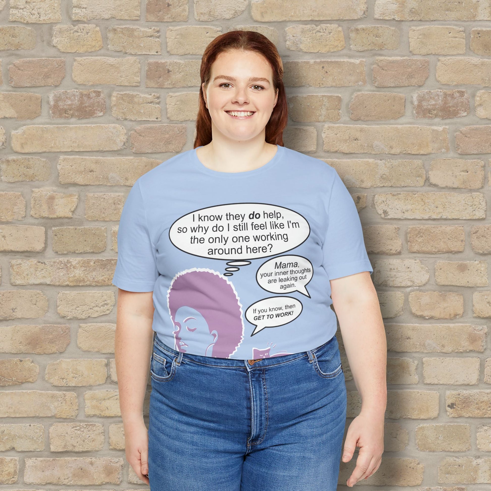 Graphic & Text Feel Like I'm The Only One Working Tee - Vibrant Styles