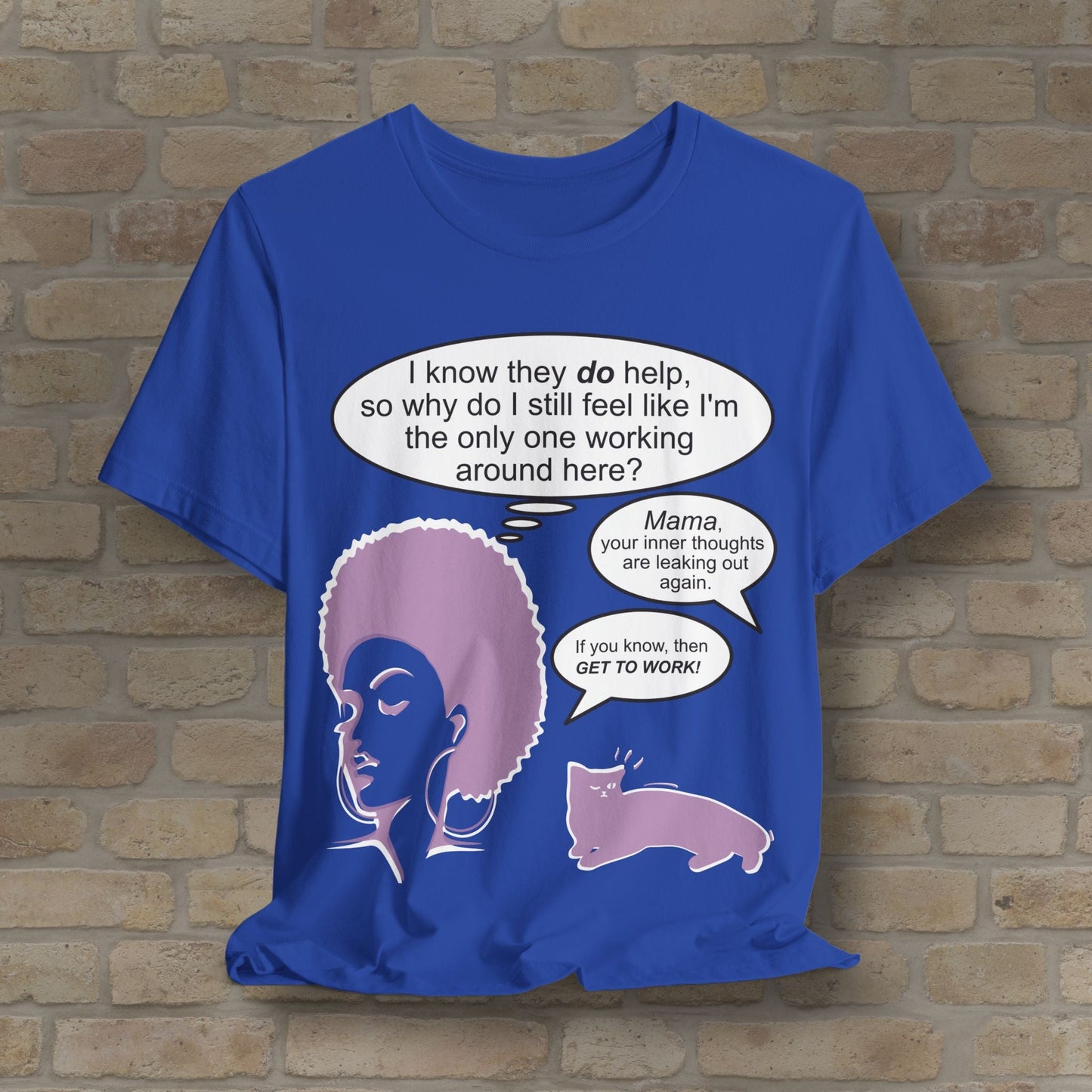Graphic & Text Feel Like I'm The Only One Working Tee - Vibrant Styles