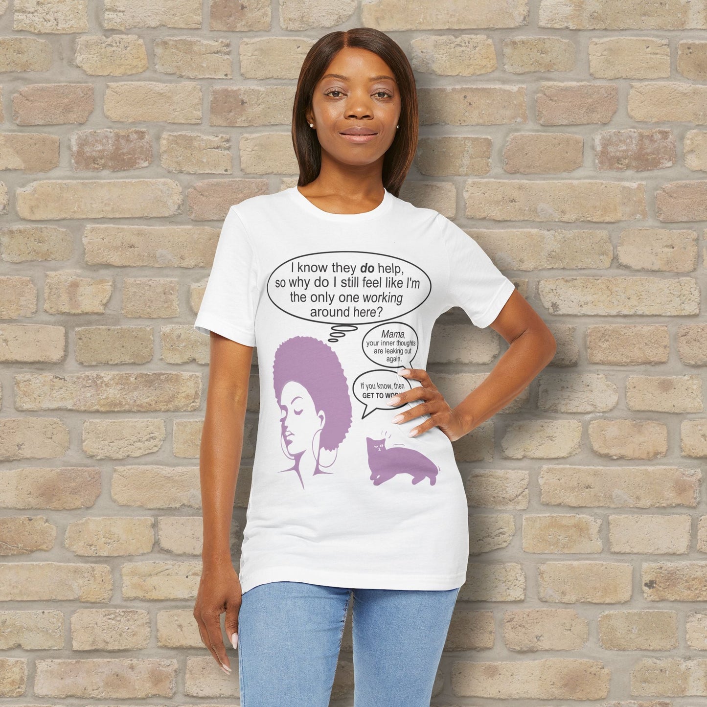 Graphic & Text Feel Like I'm The Only One Working Tee - Vibrant Styles