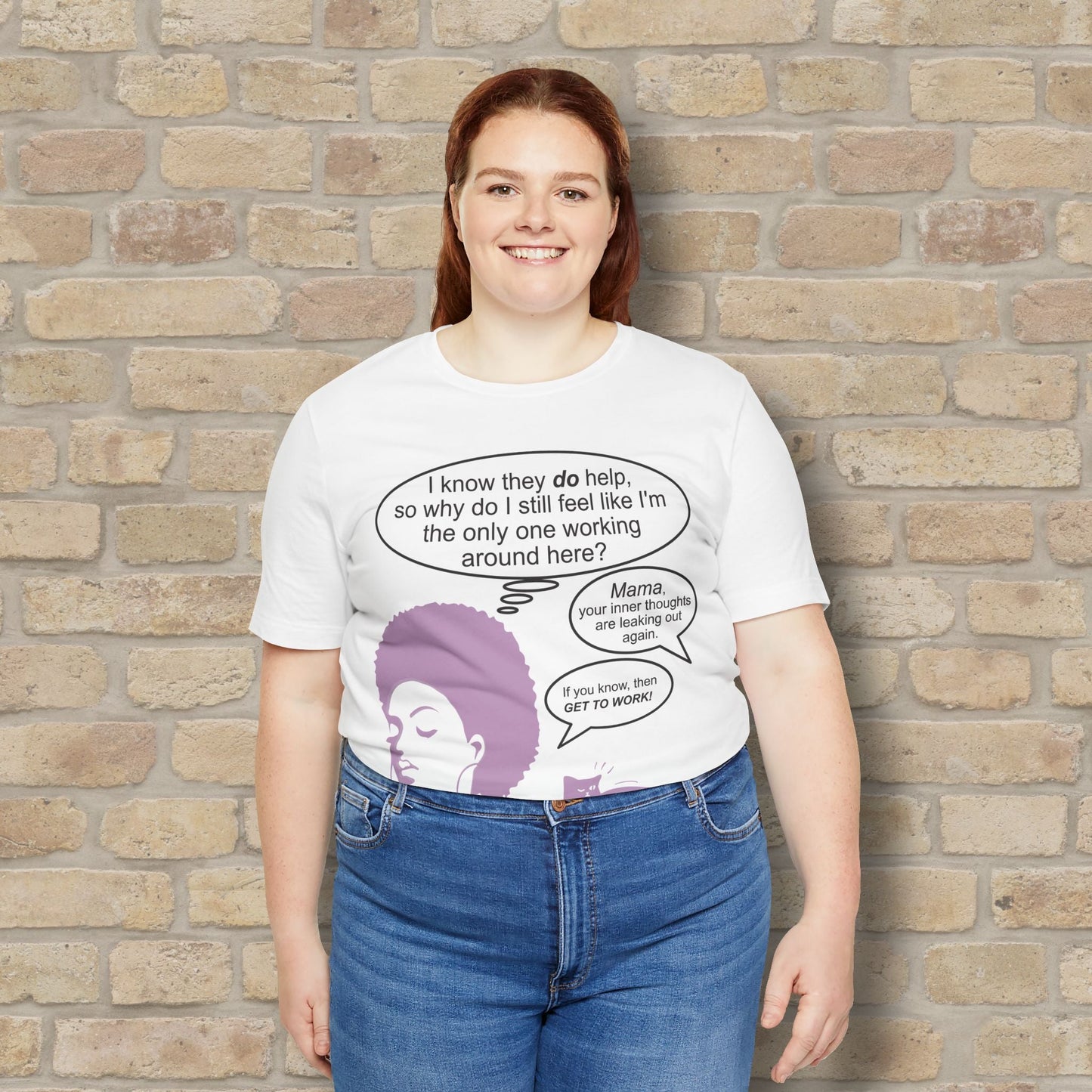 Graphic & Text Feel Like I'm The Only One Working Tee - Vibrant Styles