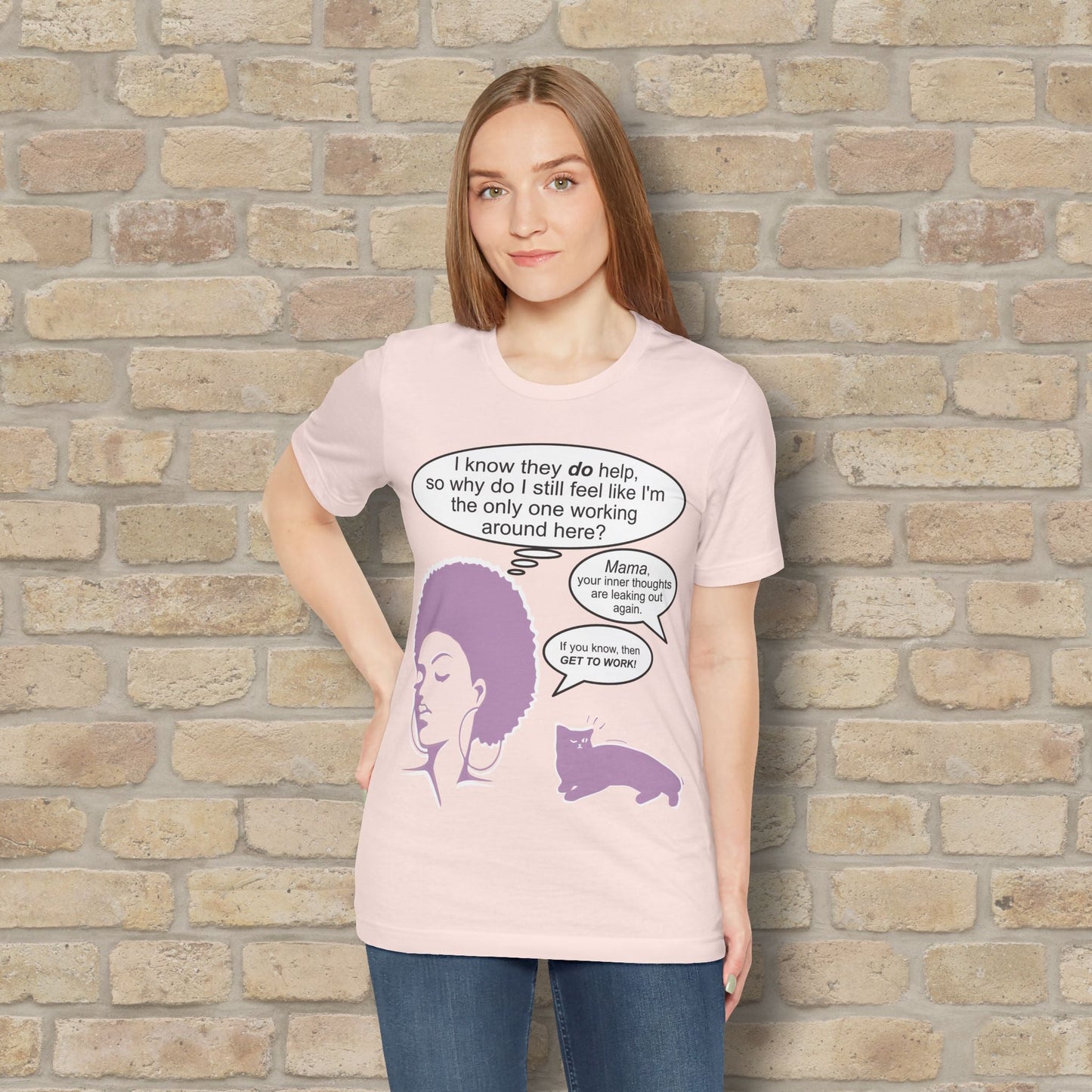 Graphic & Text Feel Like I'm The Only One Working Tee - Vibrant Styles