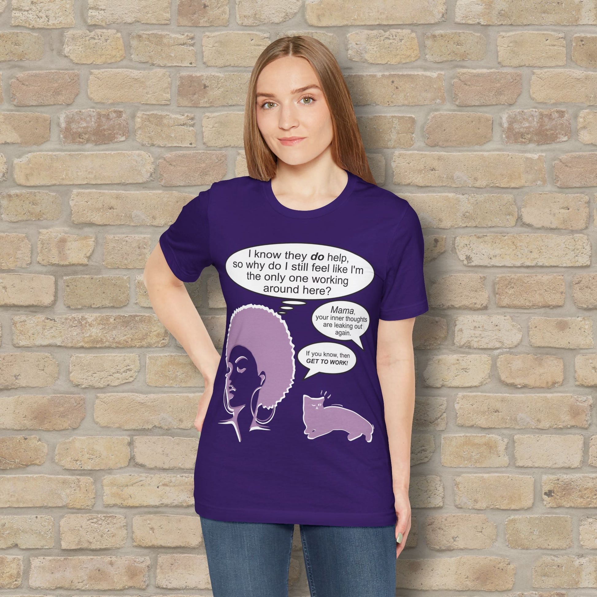 Graphic & Text Feel Like I'm The Only One Working Tee - Vibrant Styles