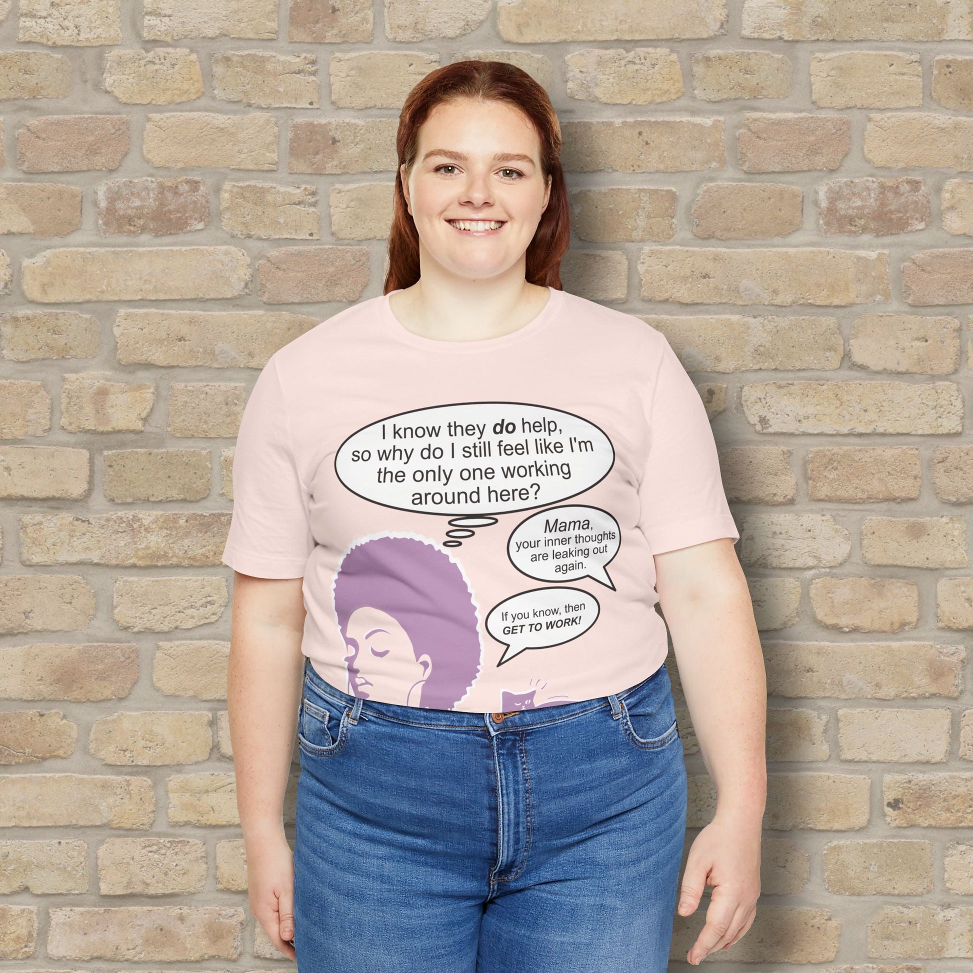 Graphic & Text Feel Like I'm The Only One Working Tee - Vibrant Styles