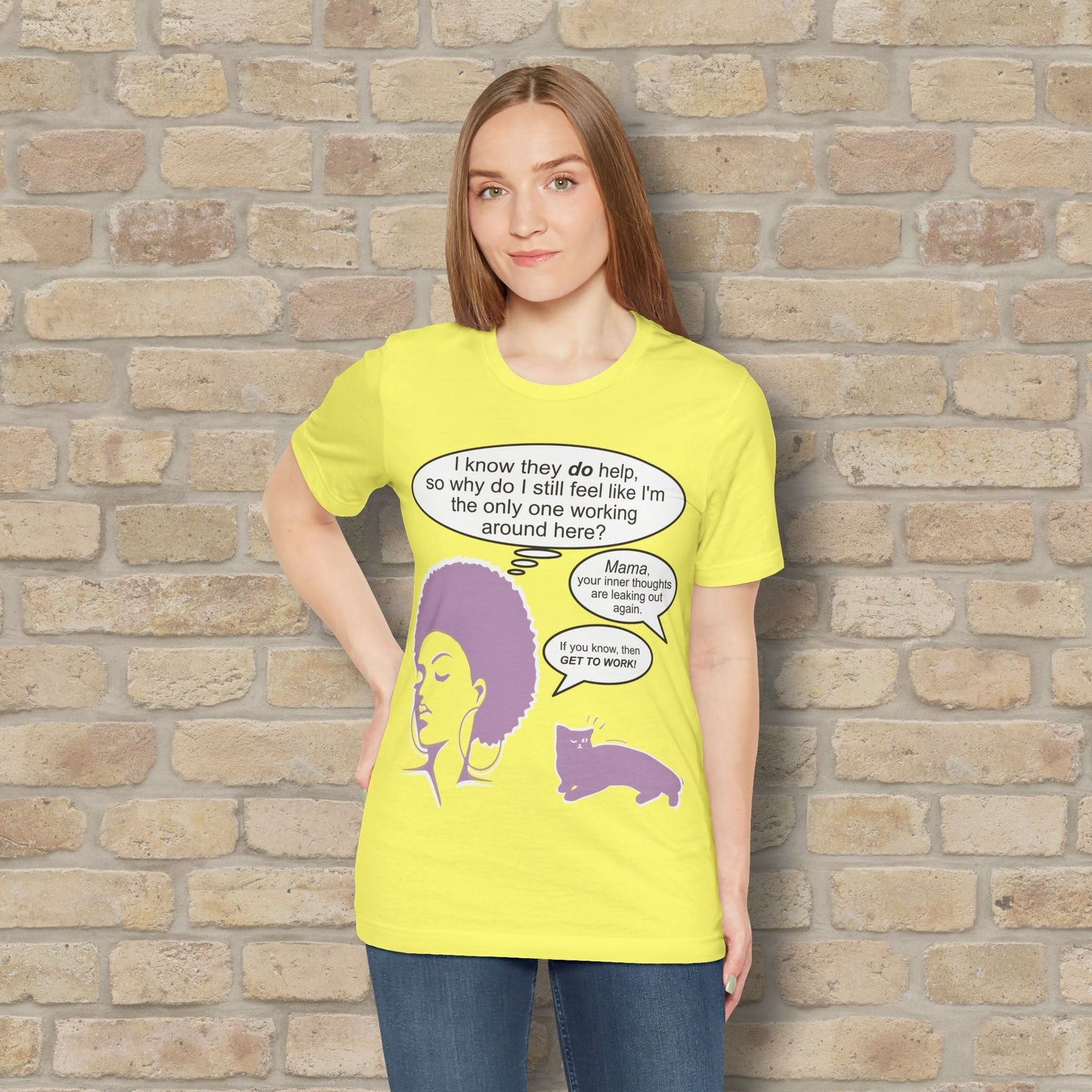Graphic & Text Feel Like I'm The Only One Working Tee - Vibrant Styles
