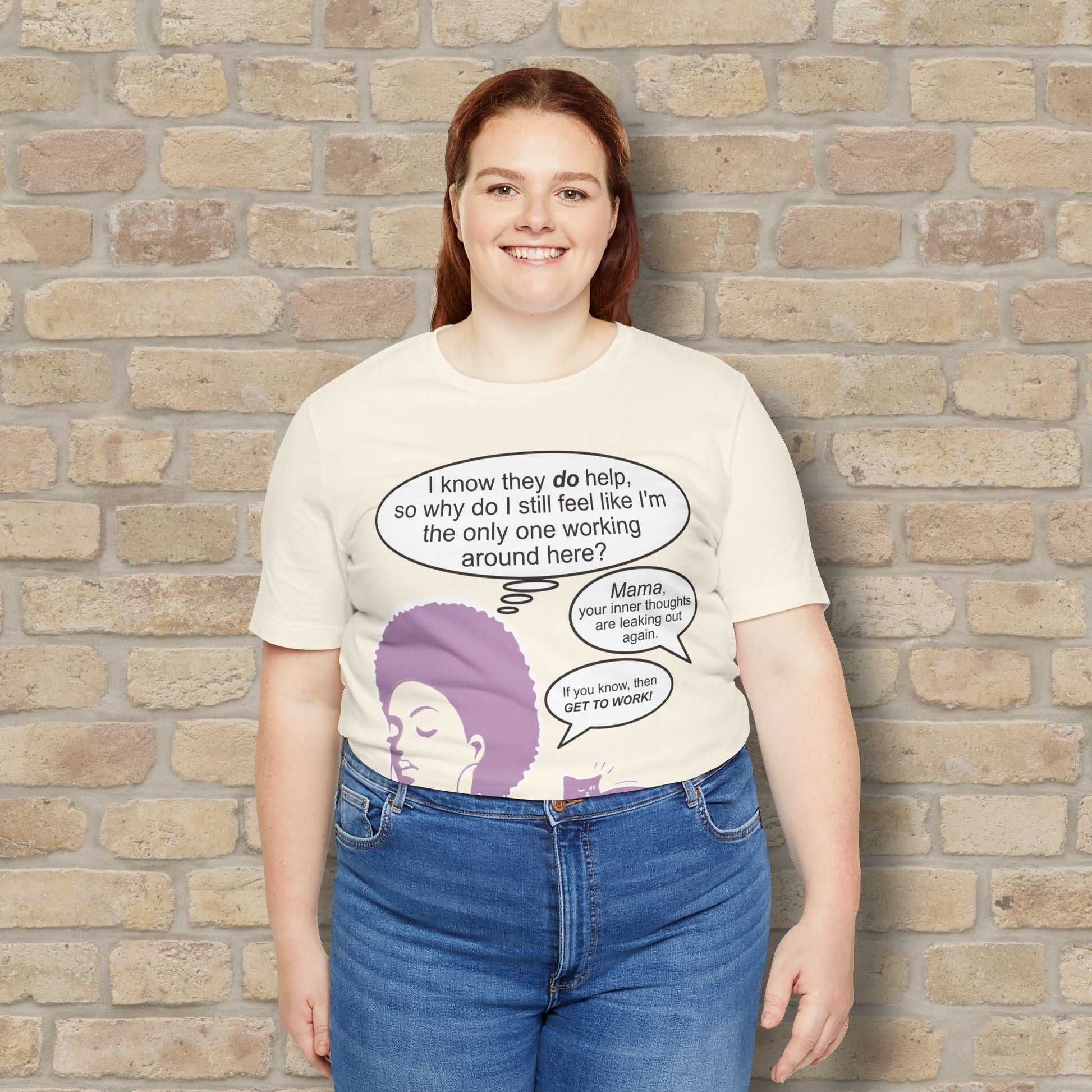 Graphic & Text Feel Like I'm The Only One Working Tee - Vibrant Styles