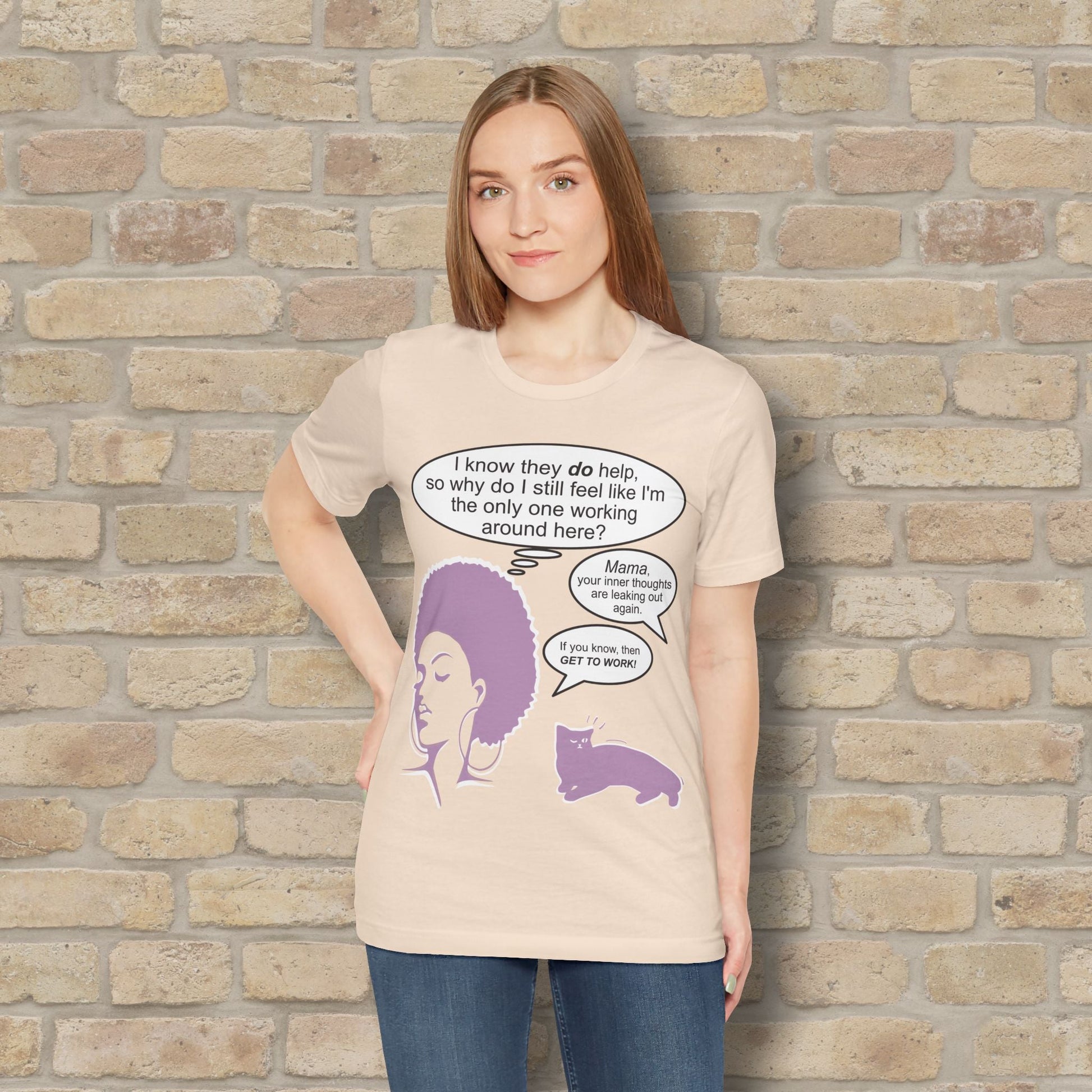 Graphic & Text Feel Like I'm The Only One Working Tee - Vibrant Styles