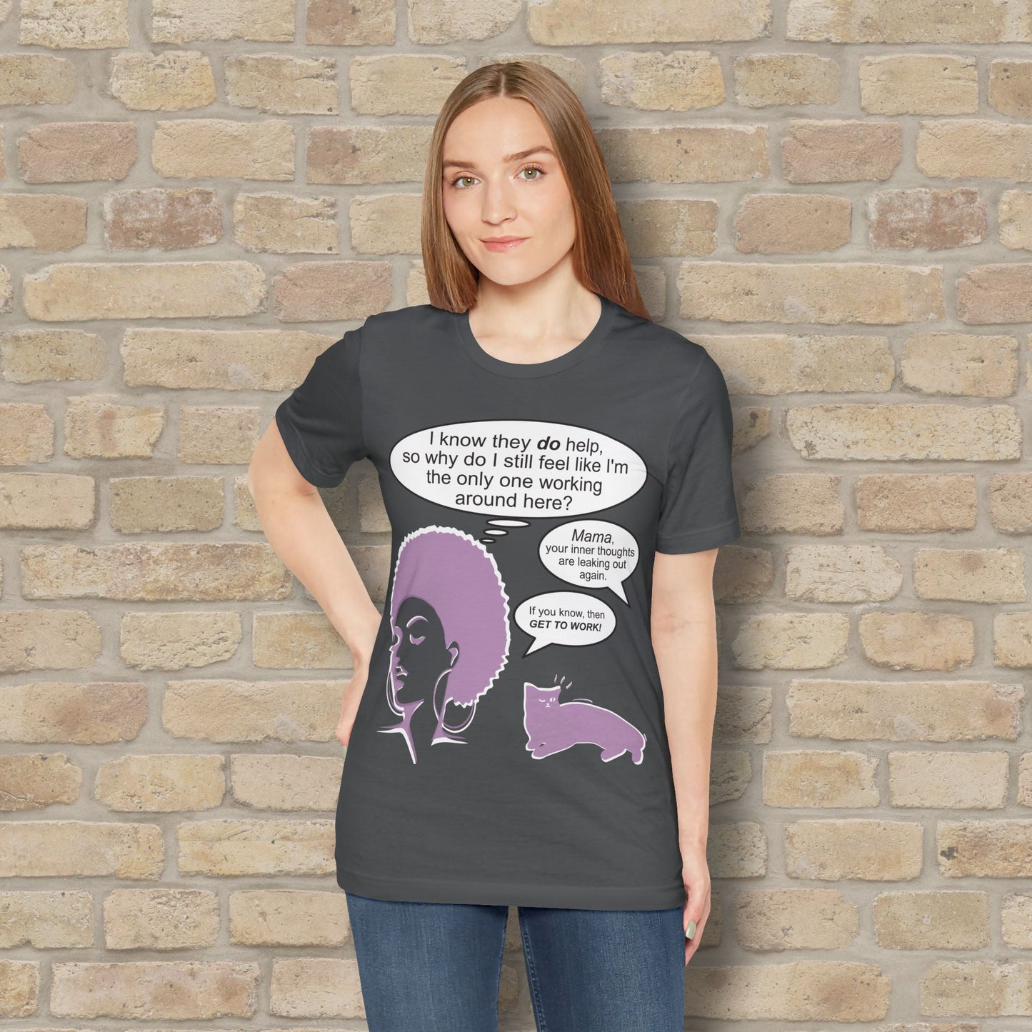 Graphic & Text Feel Like I'm The Only One Working Tee - Vibrant Styles