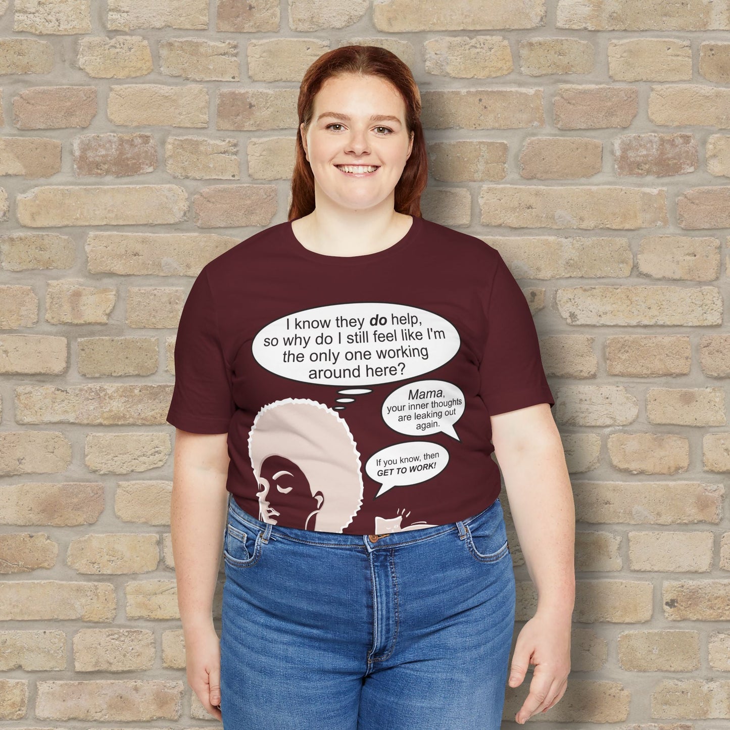 Graphic & Text Feel Like I'm The Only One Working Tee - Vibrant Styles