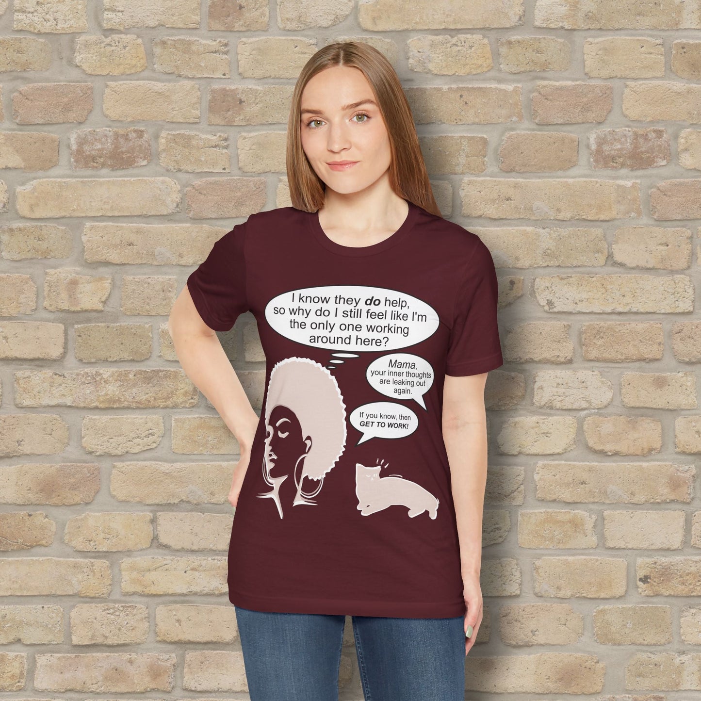 Graphic & Text Feel Like I'm The Only One Working Tee - Vibrant Styles