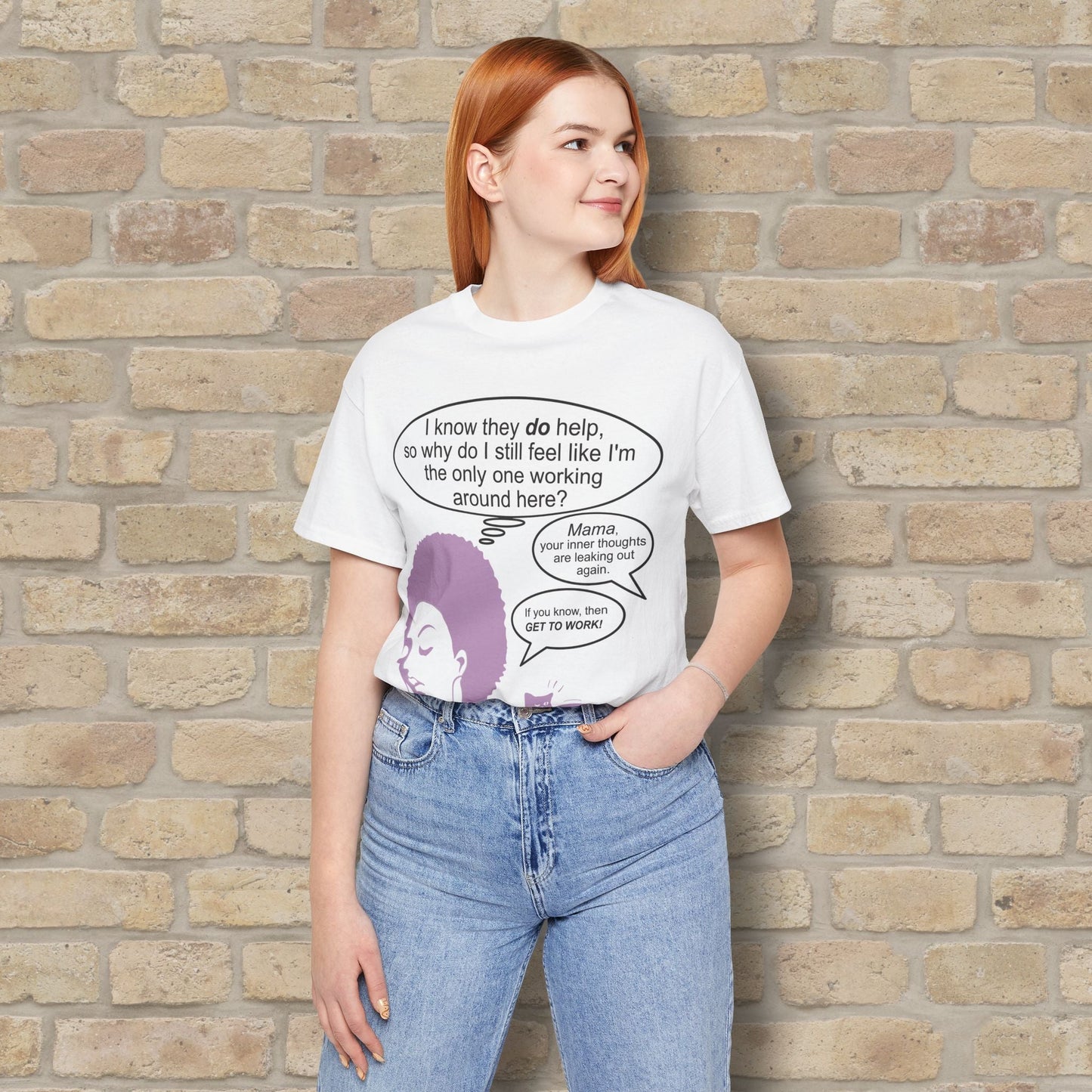Graphic & Text Feel Like I'm The Only One Working Tee - Vibrant Styles