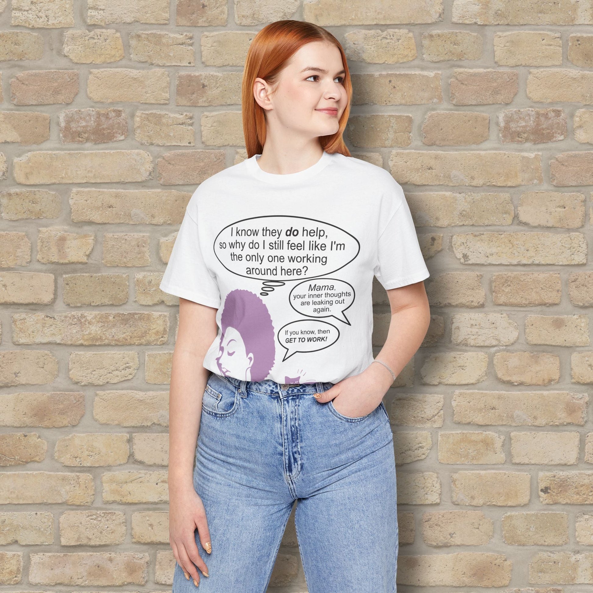 Graphic & Text Feel Like I'm The Only One Working Tee - Vibrant Styles