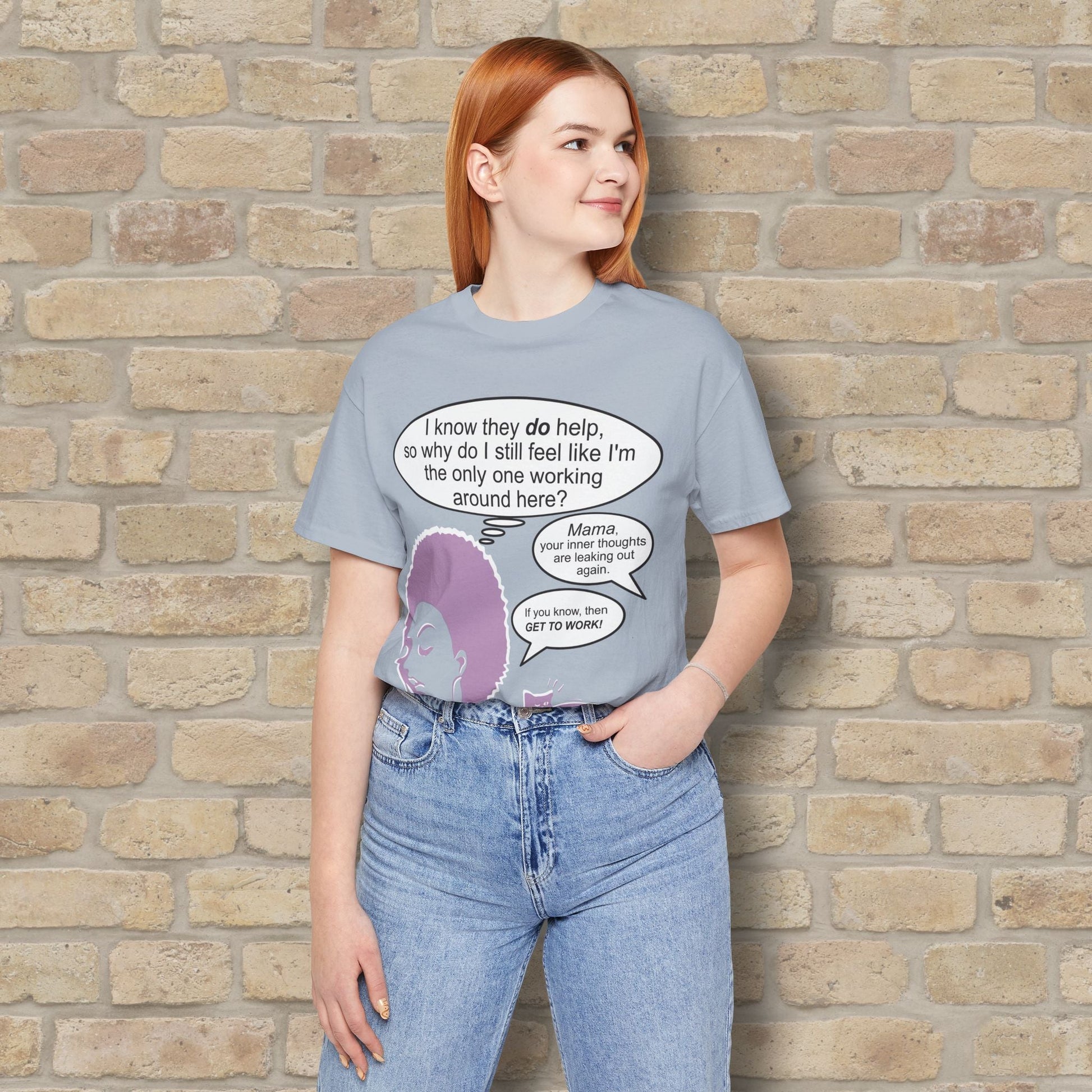 Graphic & Text Feel Like I'm The Only One Working Tee - Vibrant Styles