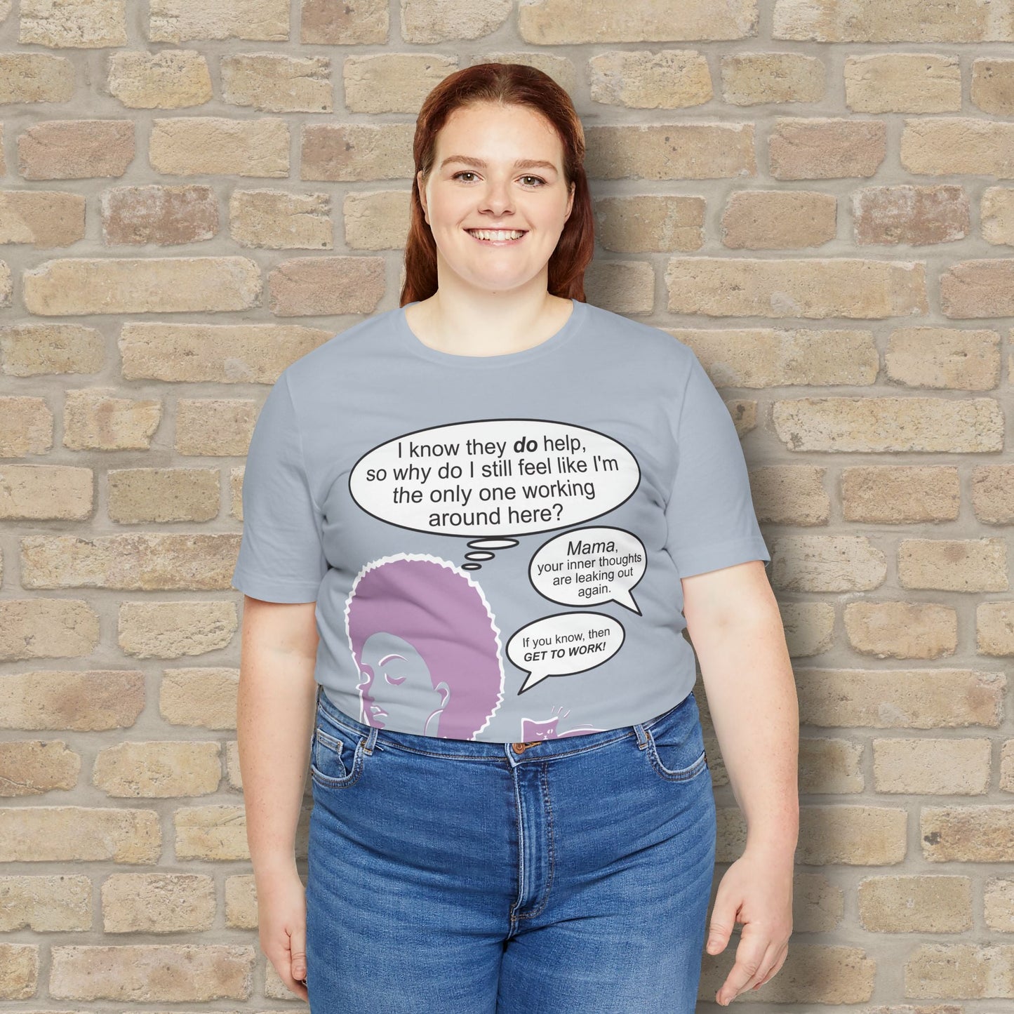 Graphic & Text Feel Like I'm The Only One Working Tee - Vibrant Styles