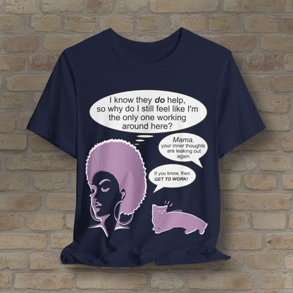 Graphic & Text Feel Like I'm The Only One Working Tee - Vibrant Styles