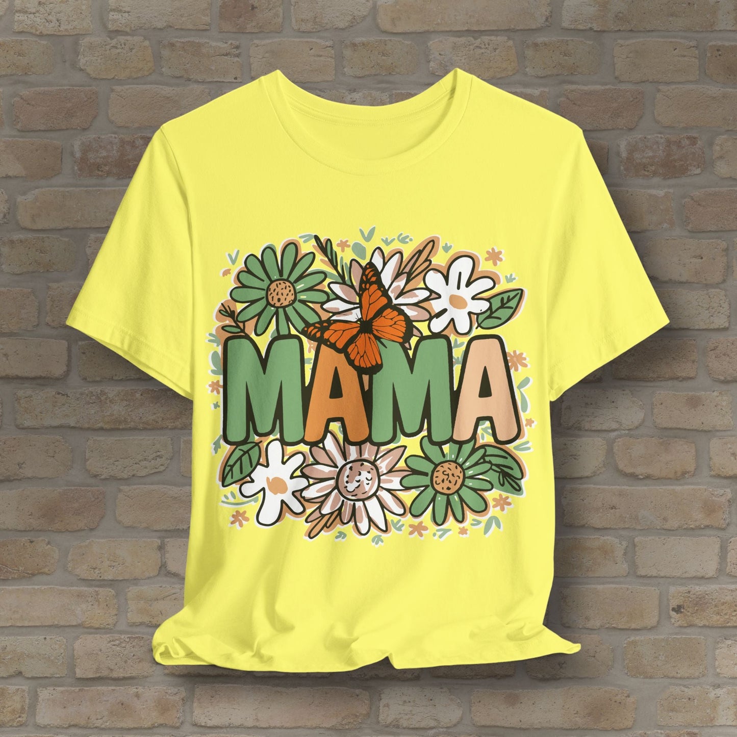 T-Shirt Floral Mama with Butterfly Tee - Vibrant Styles