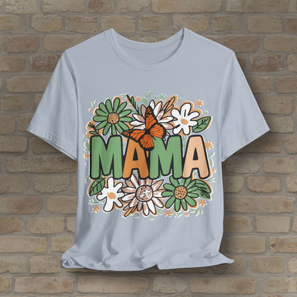 T-Shirt Floral Mama with Butterfly Tee - Vibrant Styles
