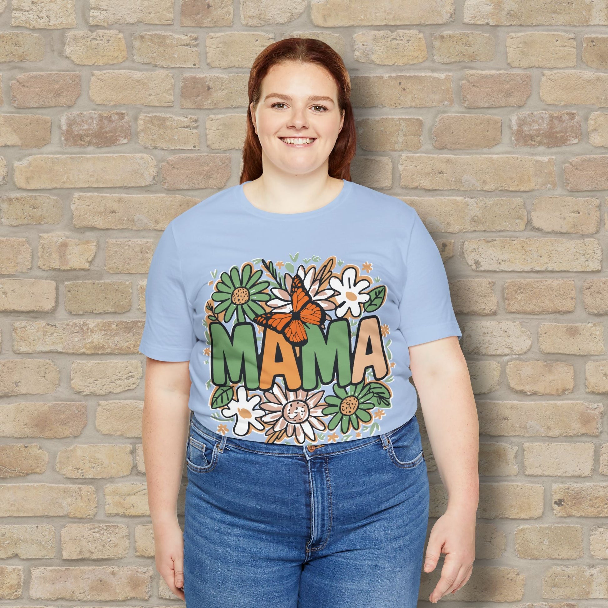 T-Shirt Floral Mama with Butterfly Tee - Vibrant Styles