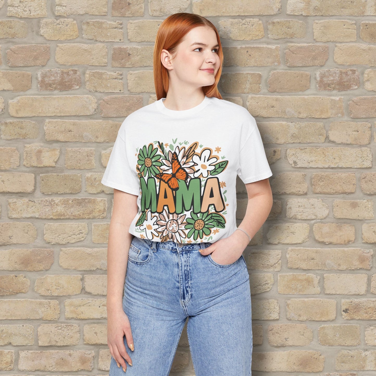 T-Shirt Floral Mama with Butterfly Tee - Vibrant Styles
