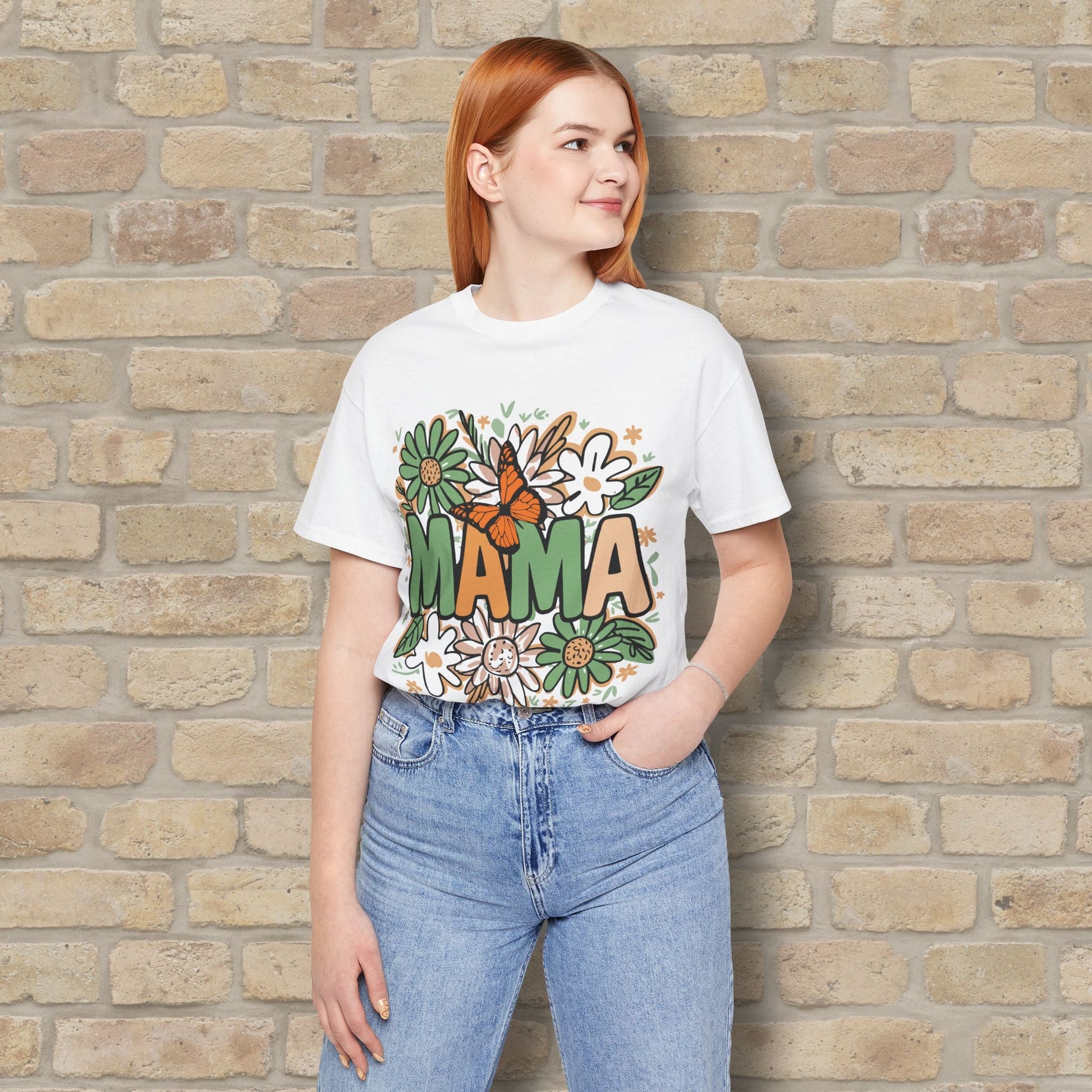T-Shirt Floral Mama with Butterfly Tee - Vibrant Styles