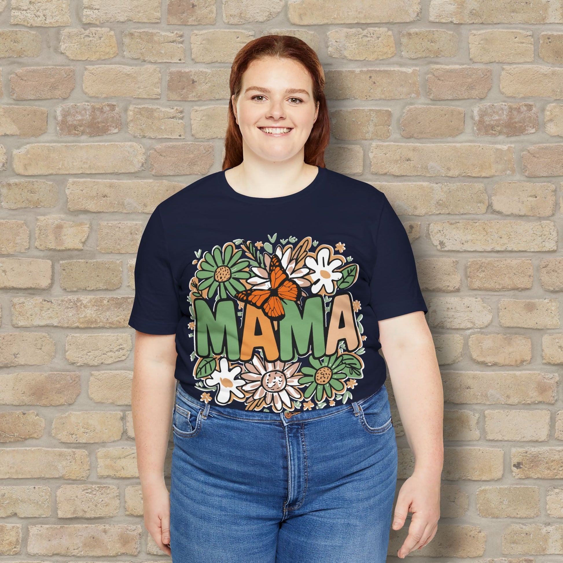 T-Shirt Floral Mama with Butterfly Tee - Vibrant Styles