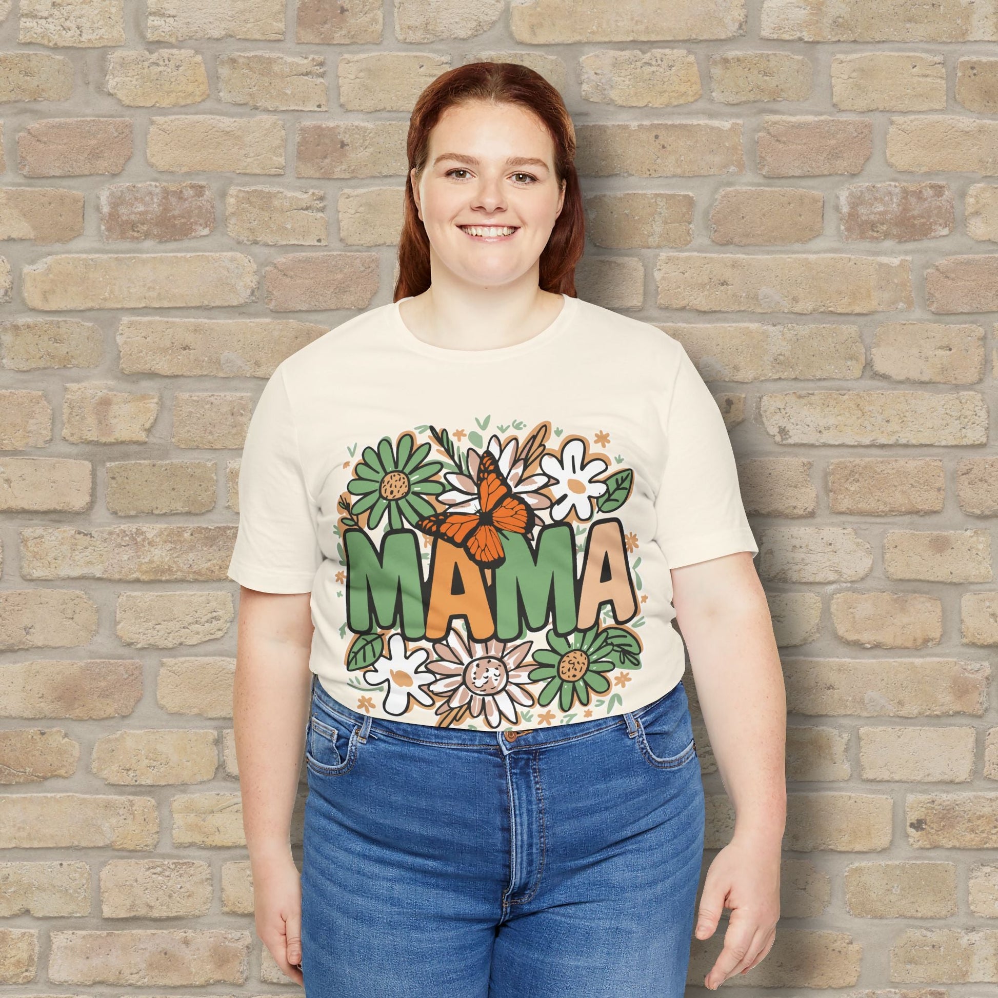 T-Shirt Floral Mama with Butterfly Tee - Vibrant Styles