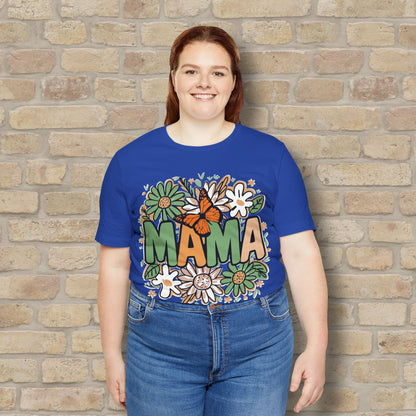 T-Shirt Floral Mama with Butterfly Tee - Vibrant Styles