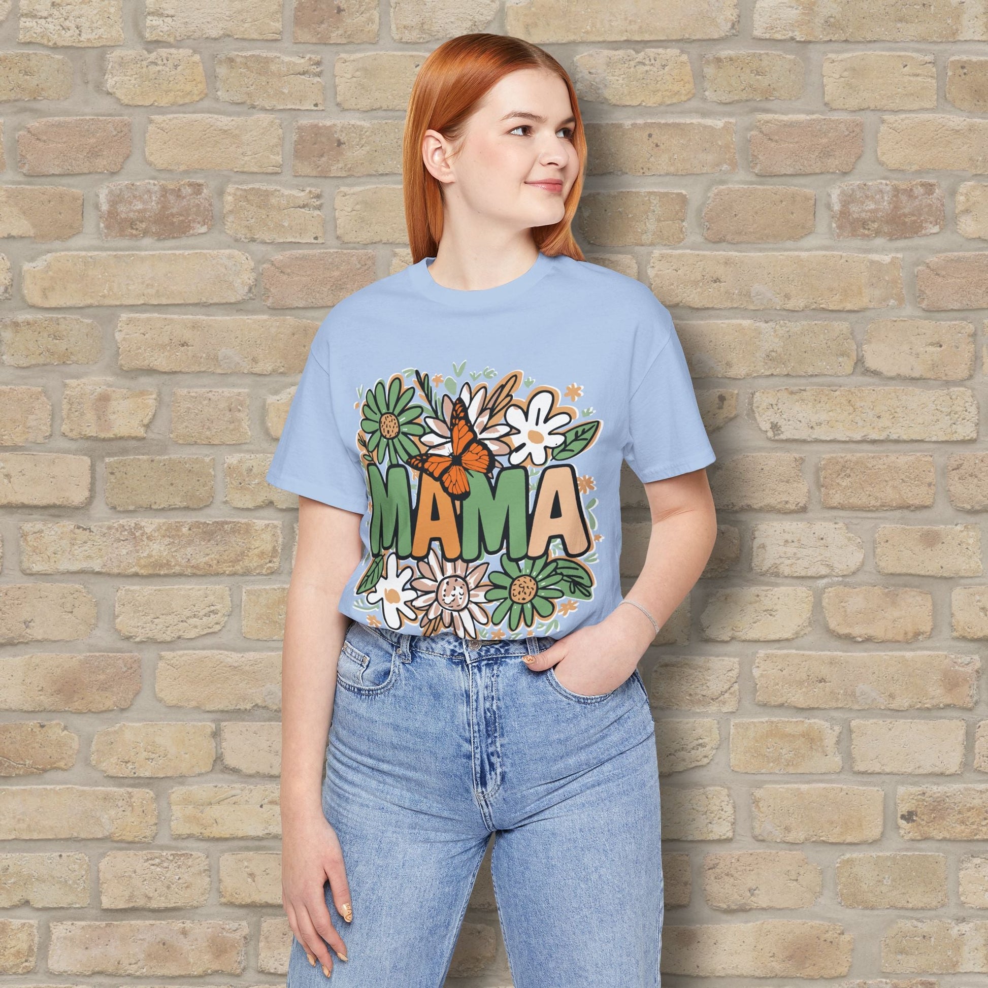 T-Shirt Floral Mama with Butterfly Tee - Vibrant Styles