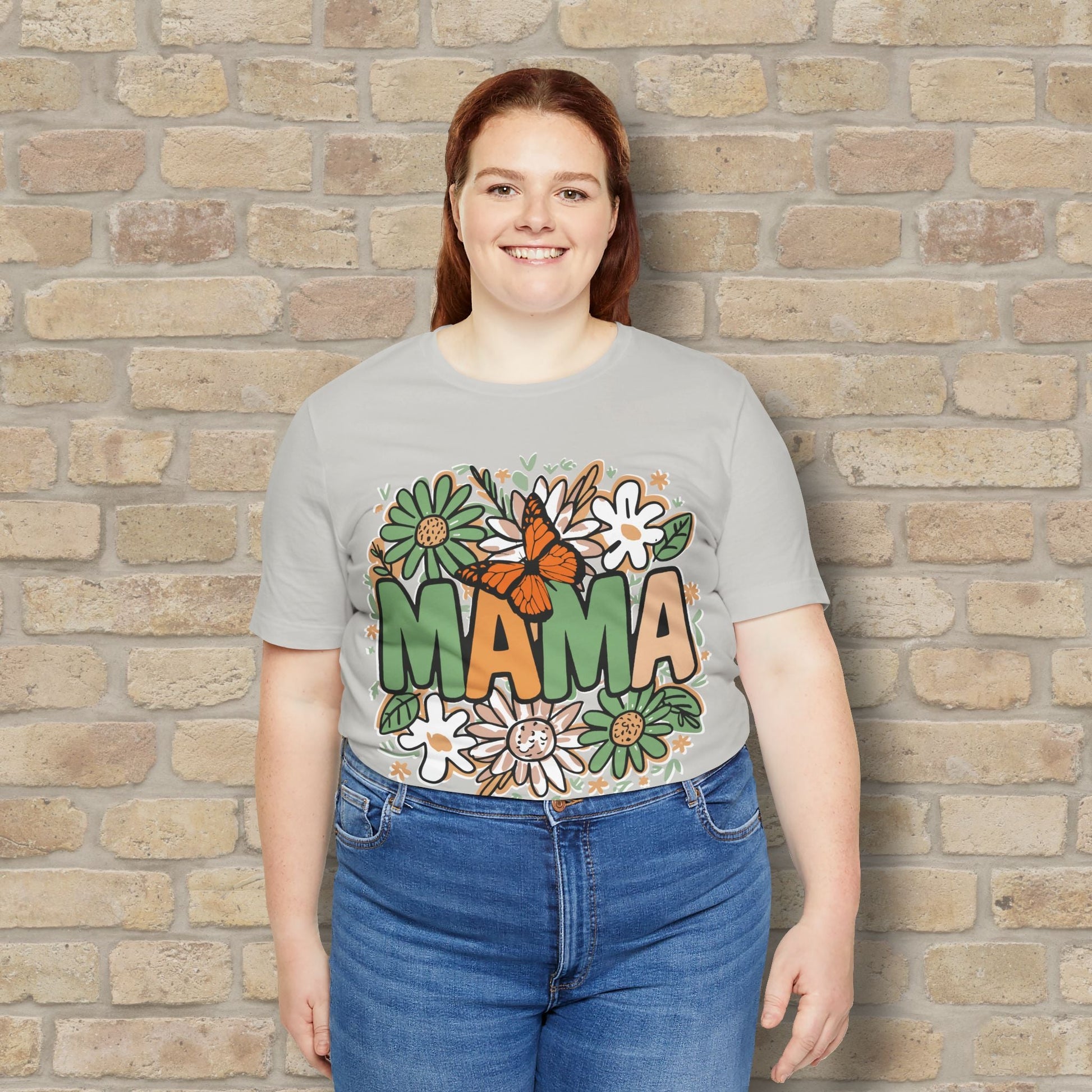 T-Shirt Floral Mama with Butterfly Tee - Vibrant Styles