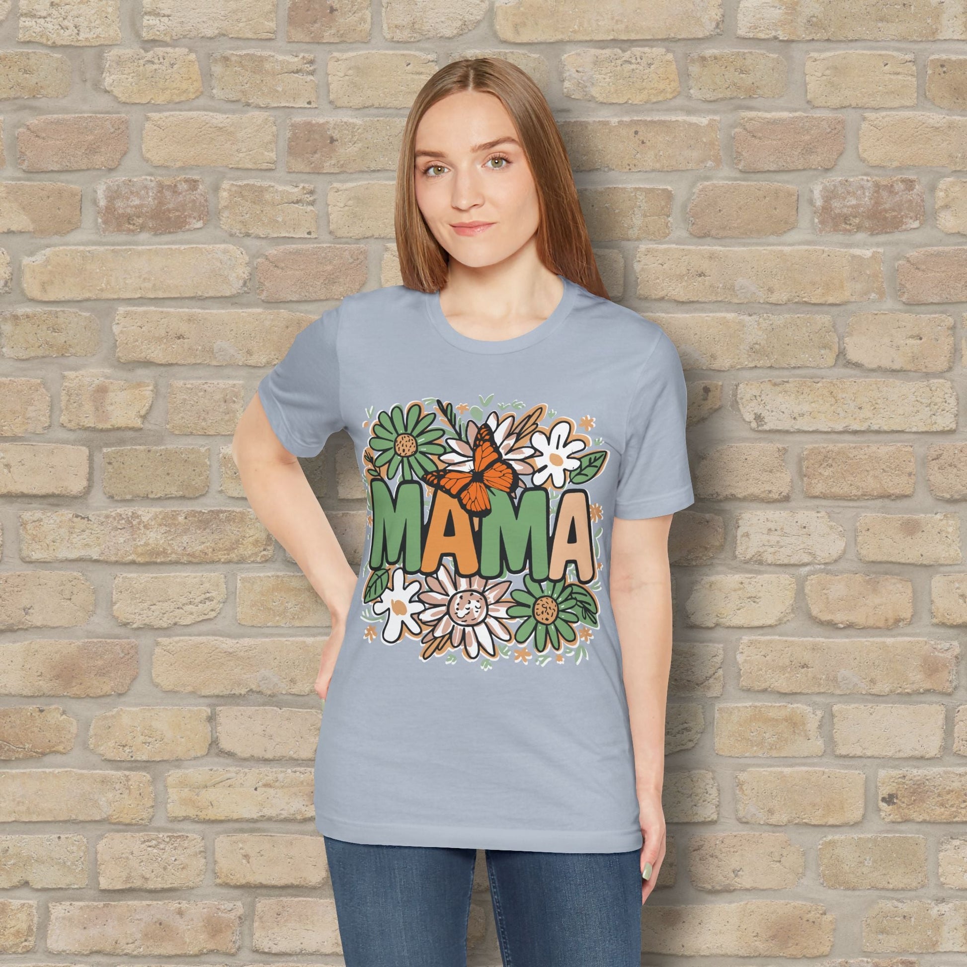 T-Shirt Floral Mama with Butterfly Tee - Vibrant Styles