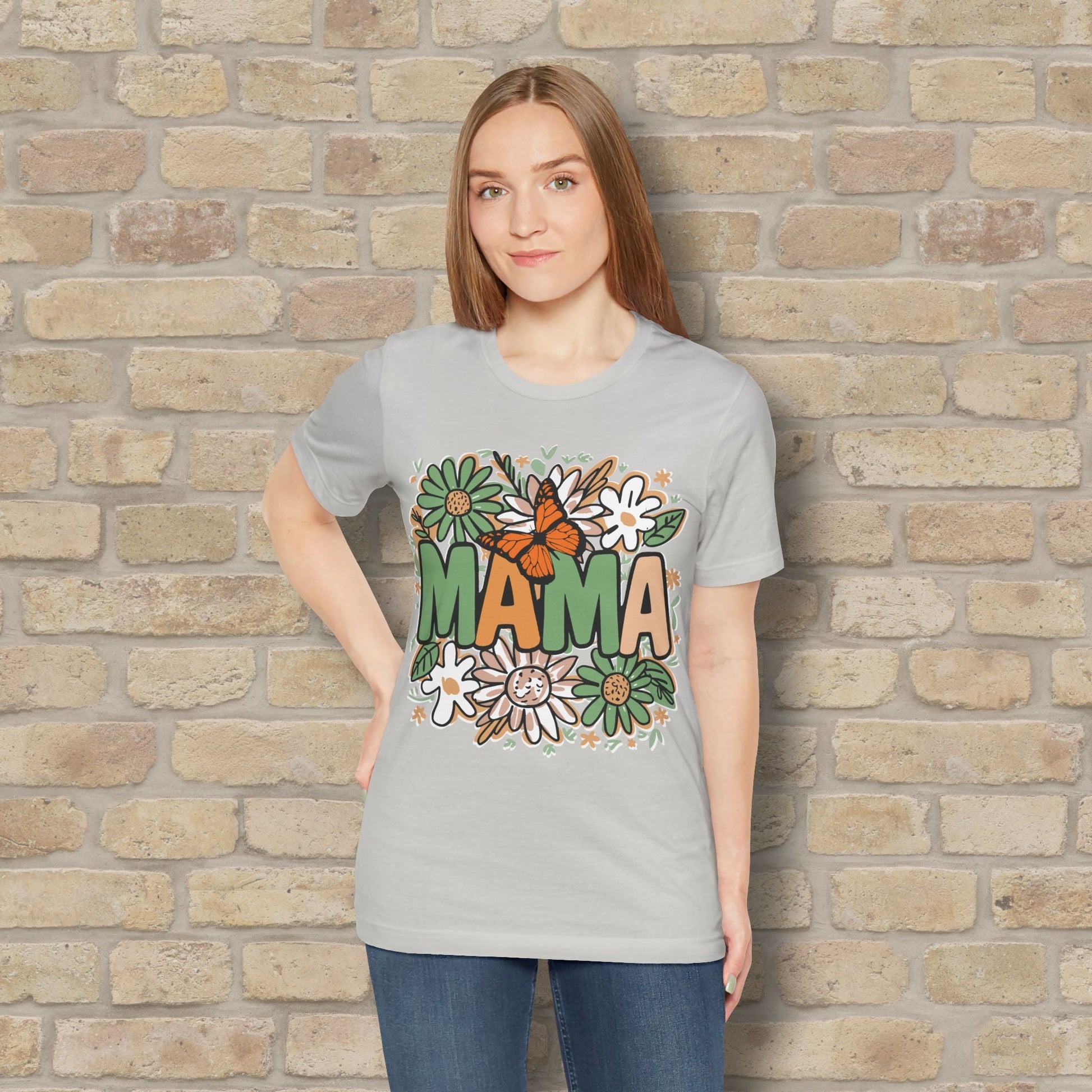 T-Shirt Floral Mama with Butterfly Tee - Vibrant Styles