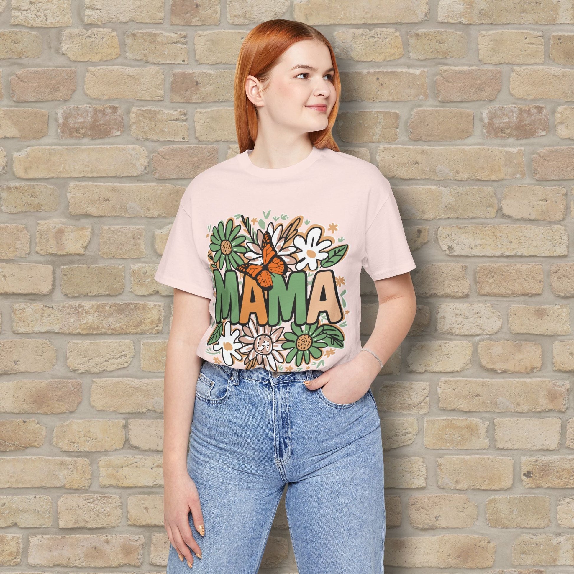 T-Shirt Floral Mama with Butterfly Tee - Vibrant Styles