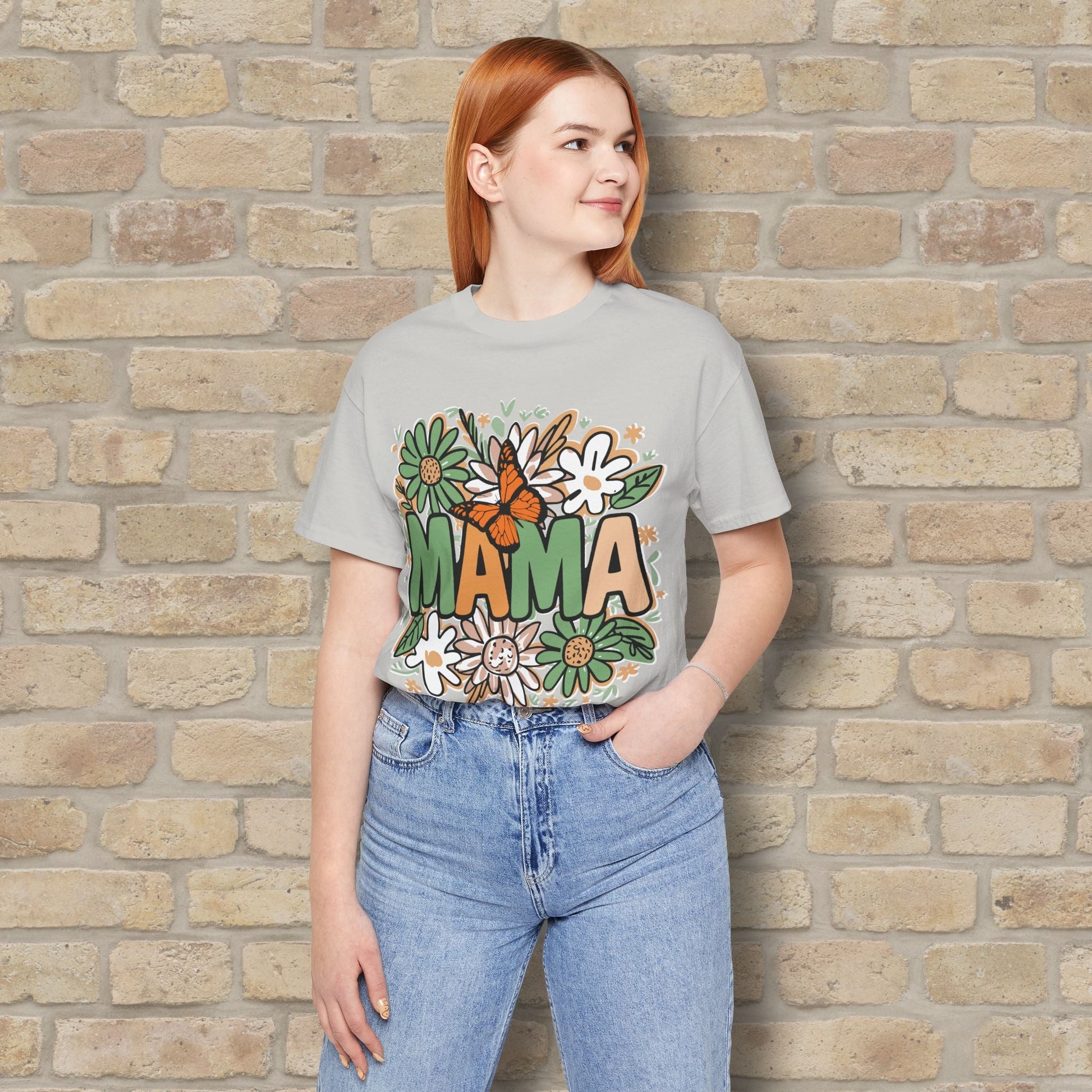 T-Shirt Floral Mama with Butterfly Tee - Vibrant Styles