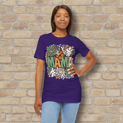 T-Shirt Floral Mama with Butterfly Tee - Vibrant Styles