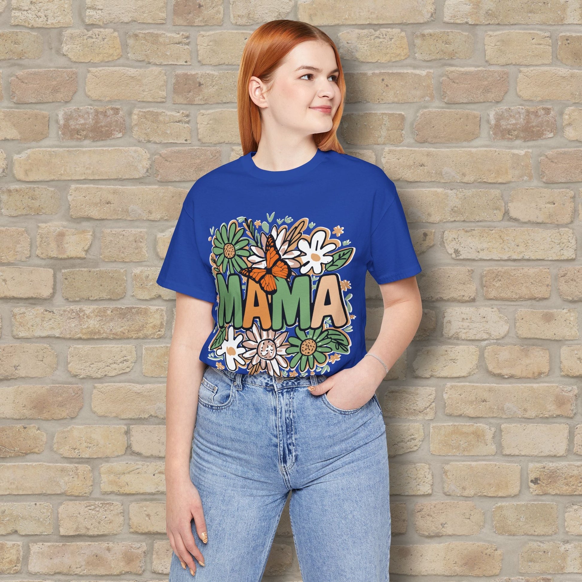 T-Shirt Floral Mama with Butterfly Tee - Vibrant Styles