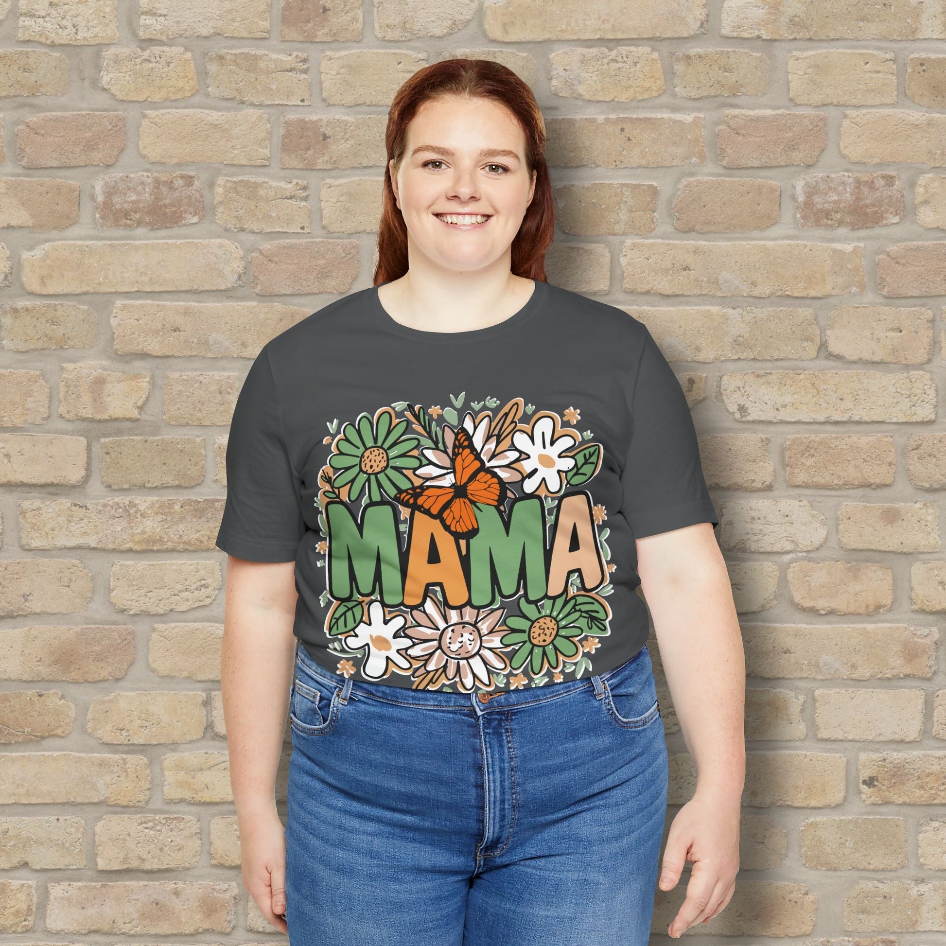T-Shirt Floral Mama with Butterfly Tee - Vibrant Styles