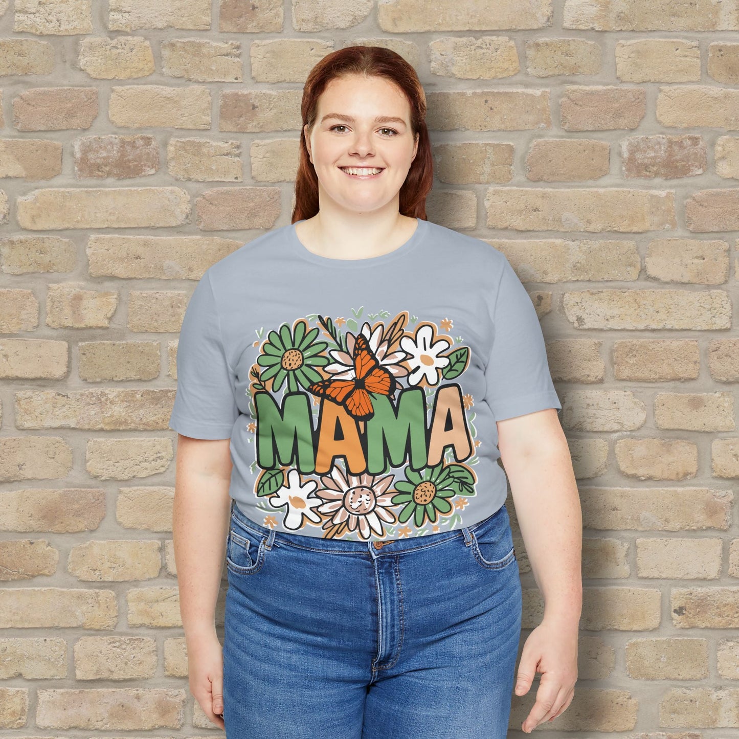 T-Shirt Floral Mama with Butterfly Tee - Vibrant Styles