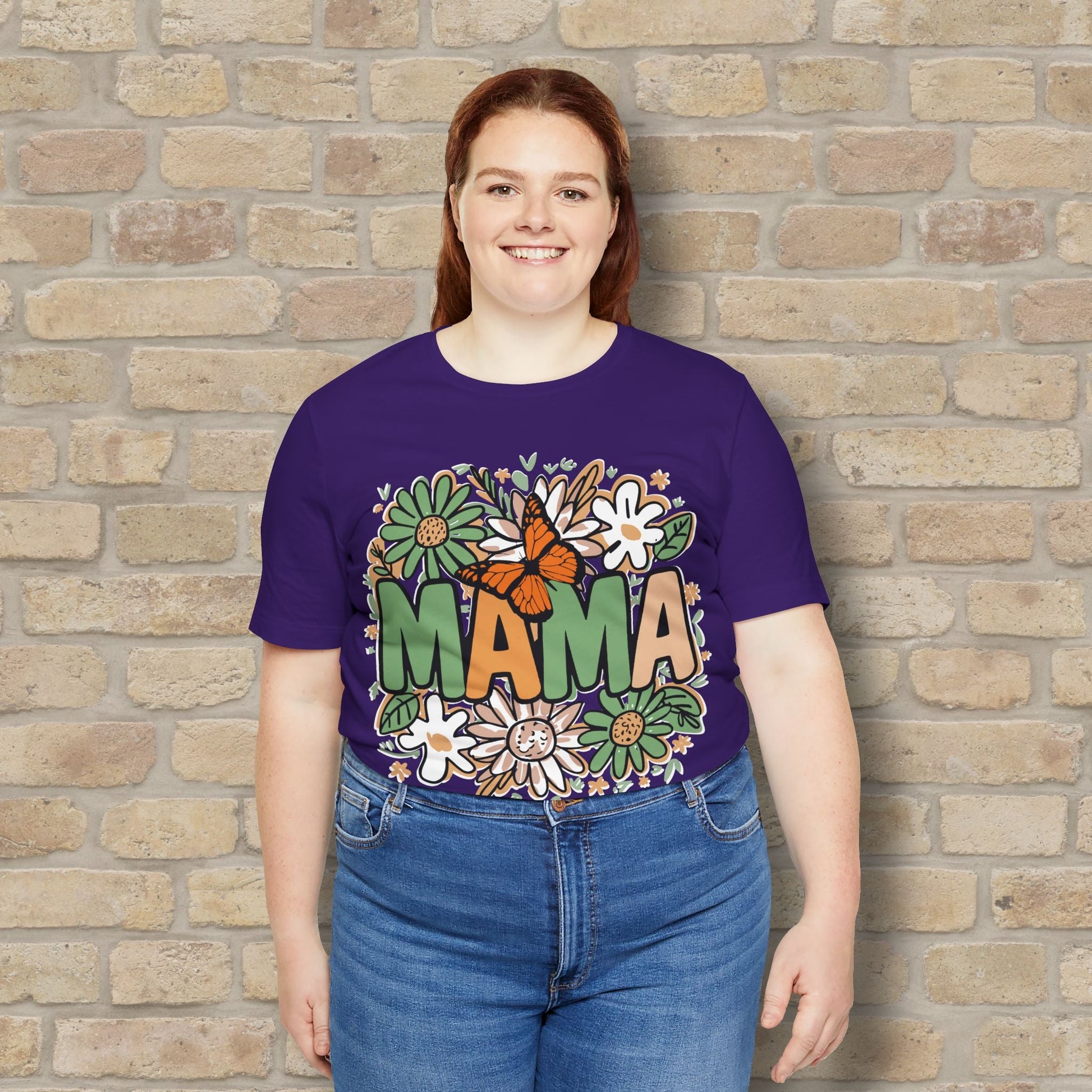 T-Shirt Floral Mama with Butterfly Tee - Vibrant Styles