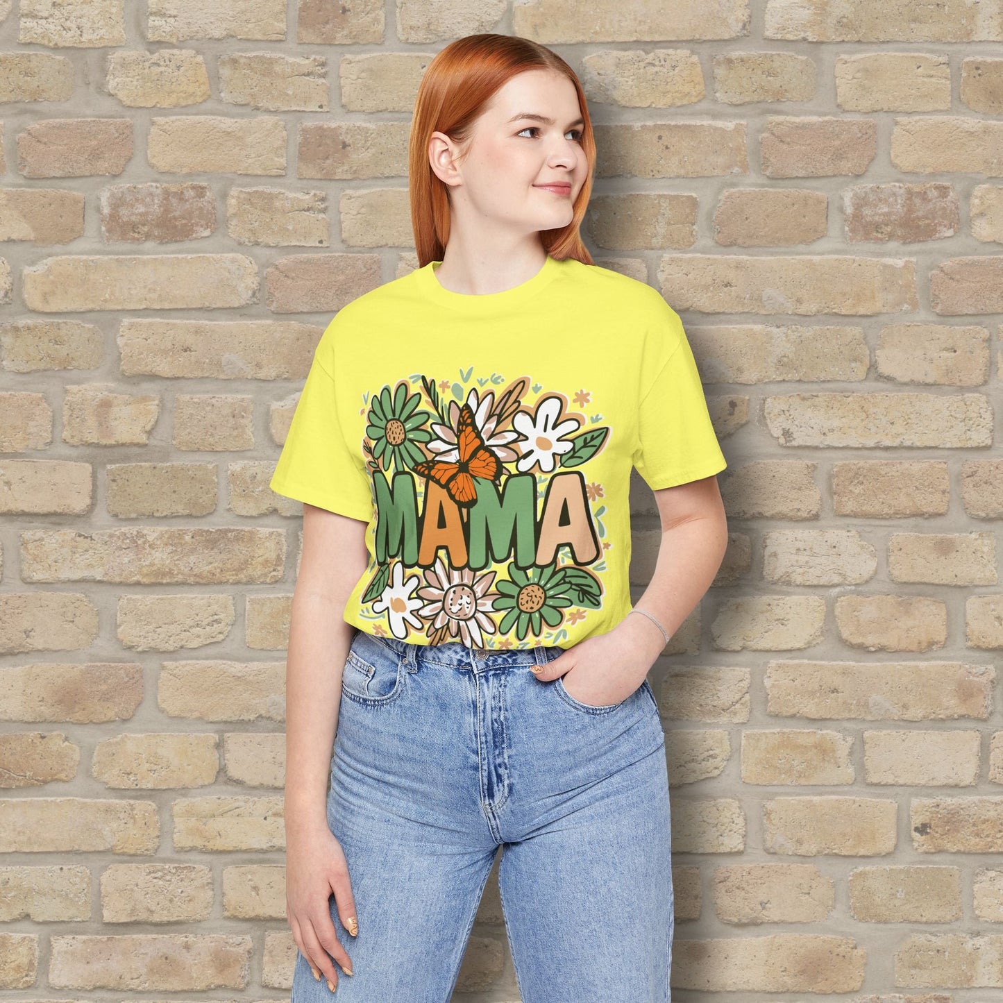 T-Shirt Floral Mama with Butterfly Tee - Vibrant Styles