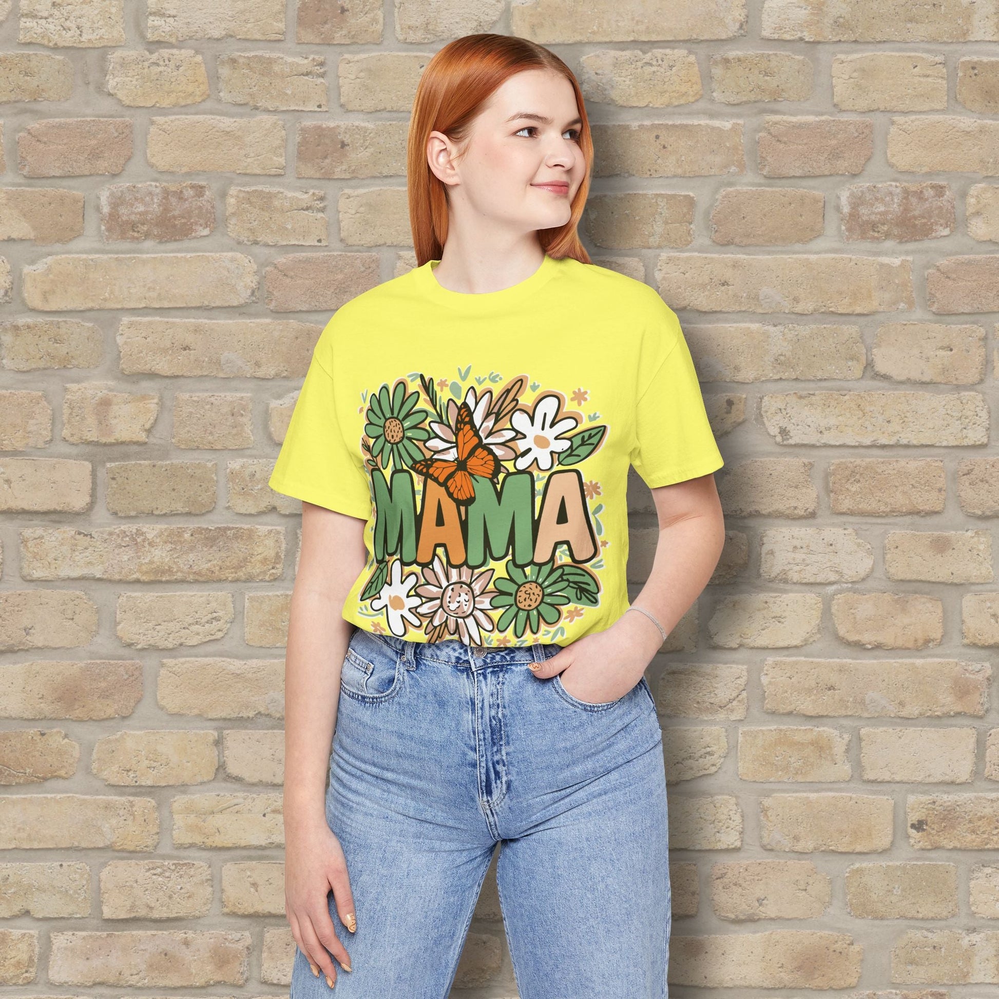 T-Shirt Floral Mama with Butterfly Tee - Vibrant Styles