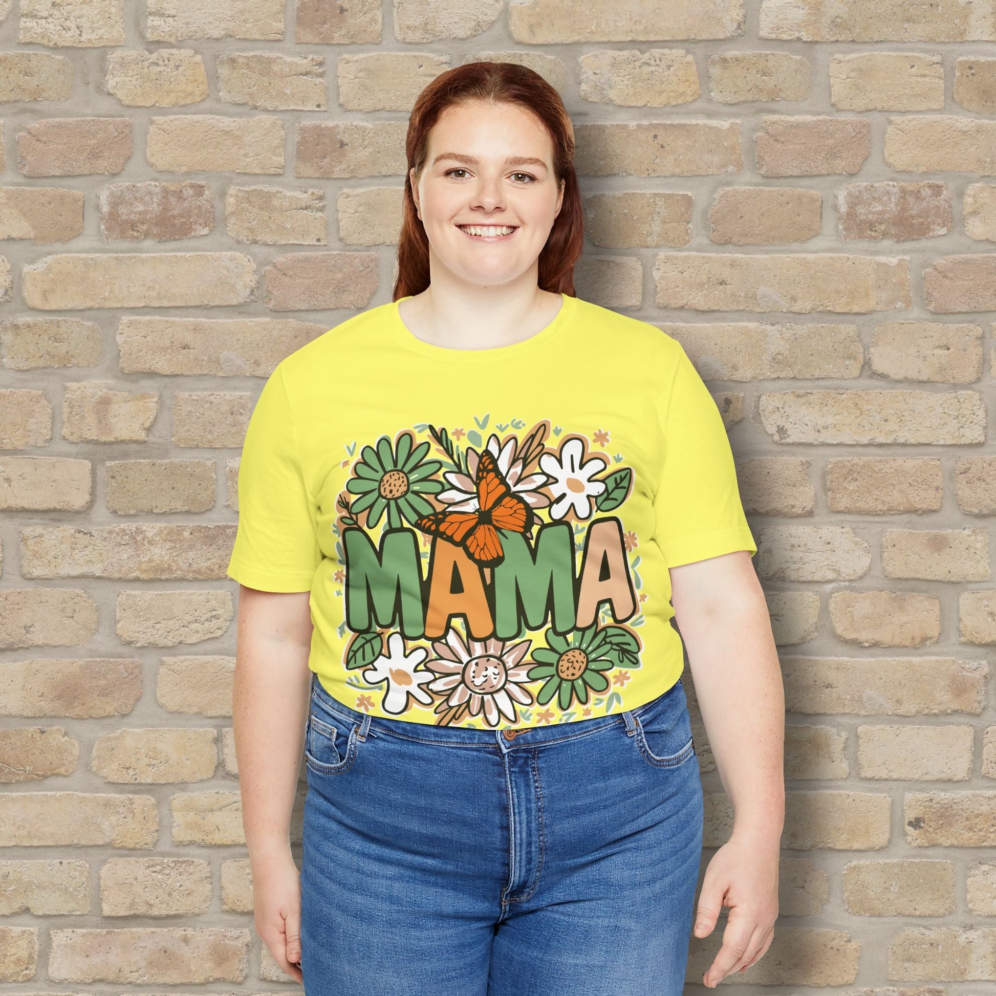 T-Shirt Floral Mama with Butterfly Tee - Vibrant Styles