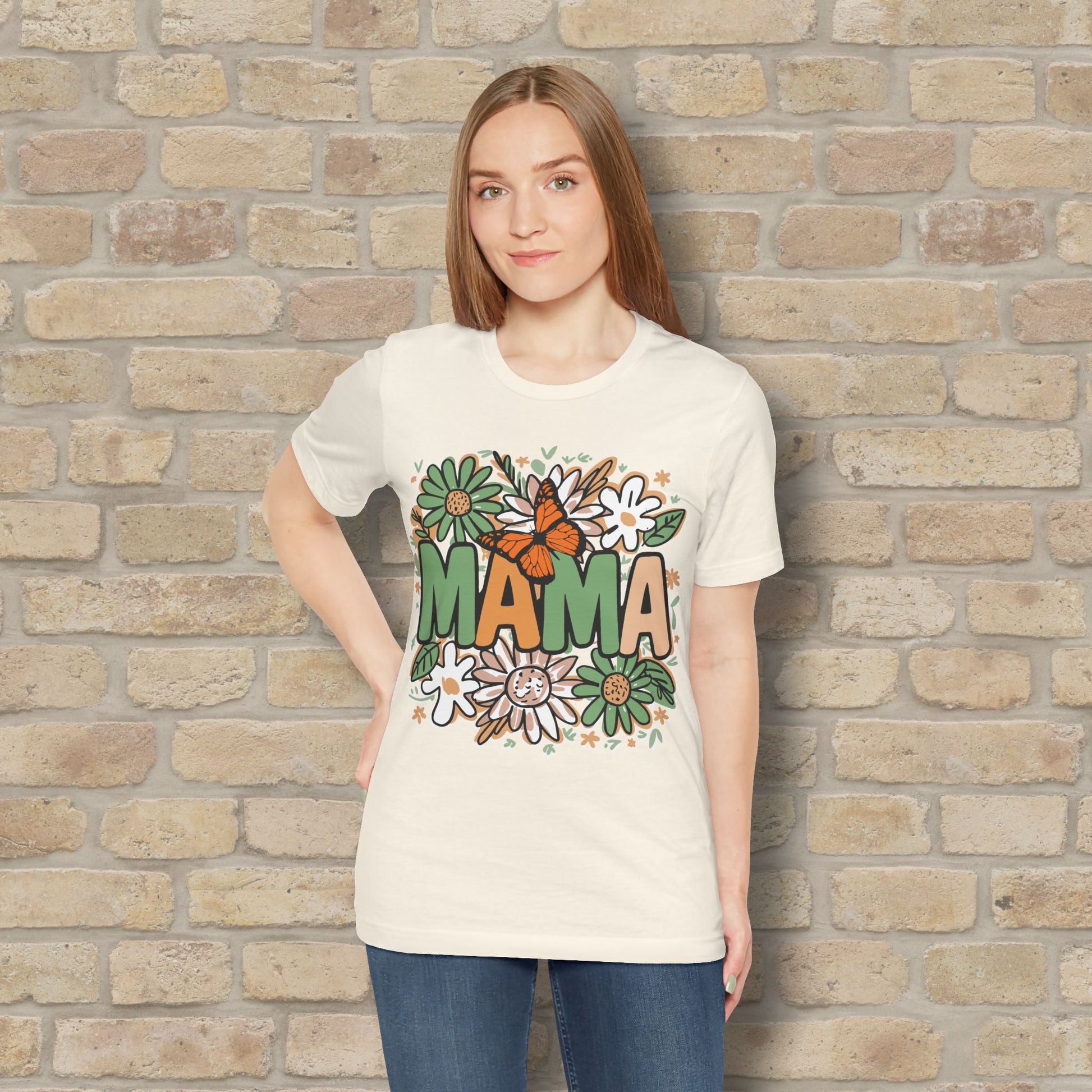 T-Shirt Floral Mama with Butterfly Tee - Vibrant Styles